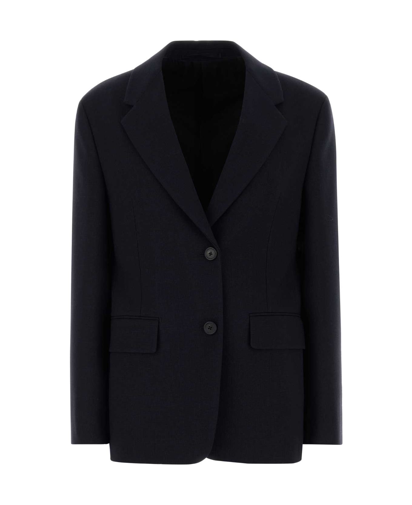 Prada Midnight Blue Wool Blazer - BLEU