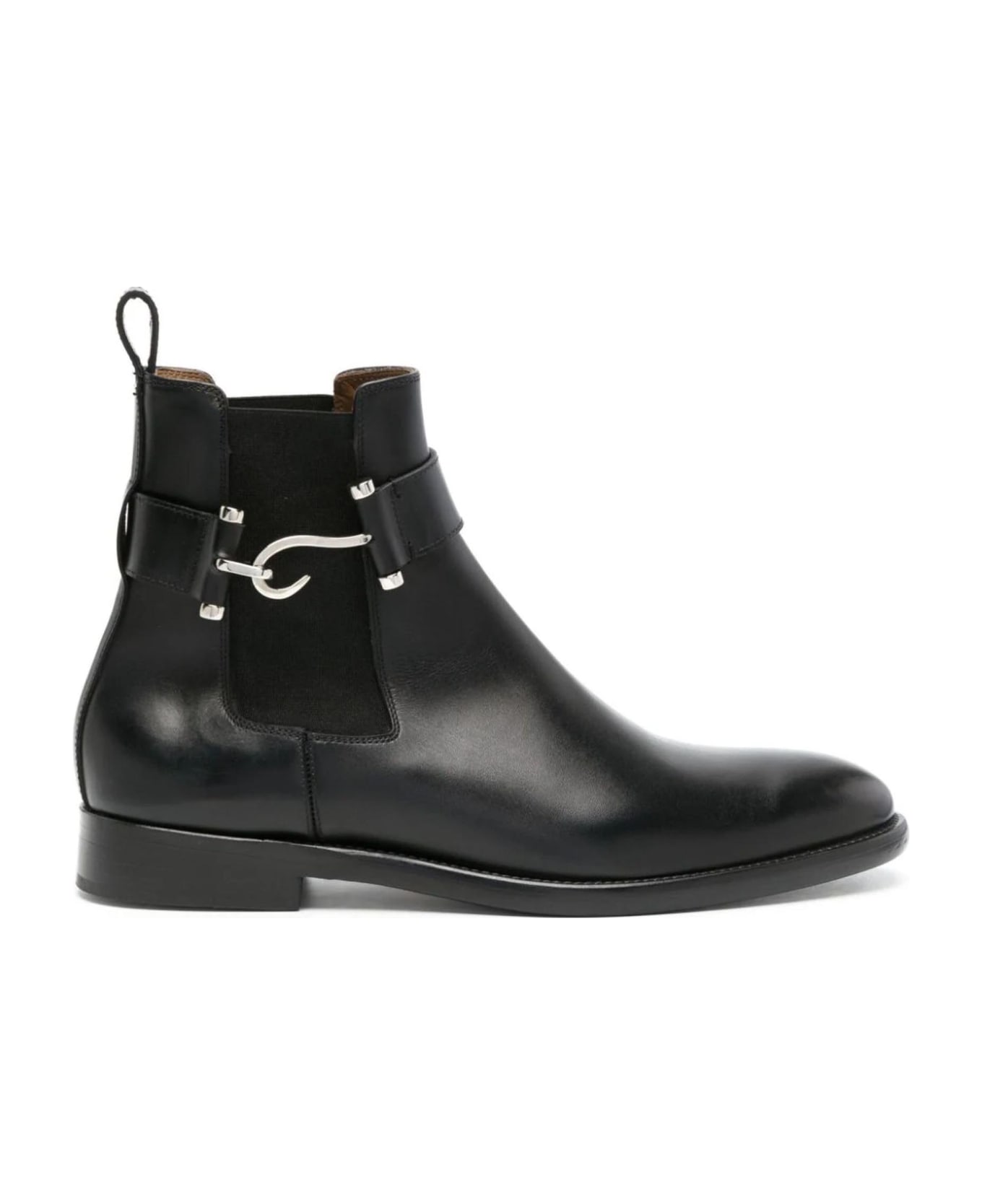 Edhen Milano Black Calf Leather Ankle Boots - Nero