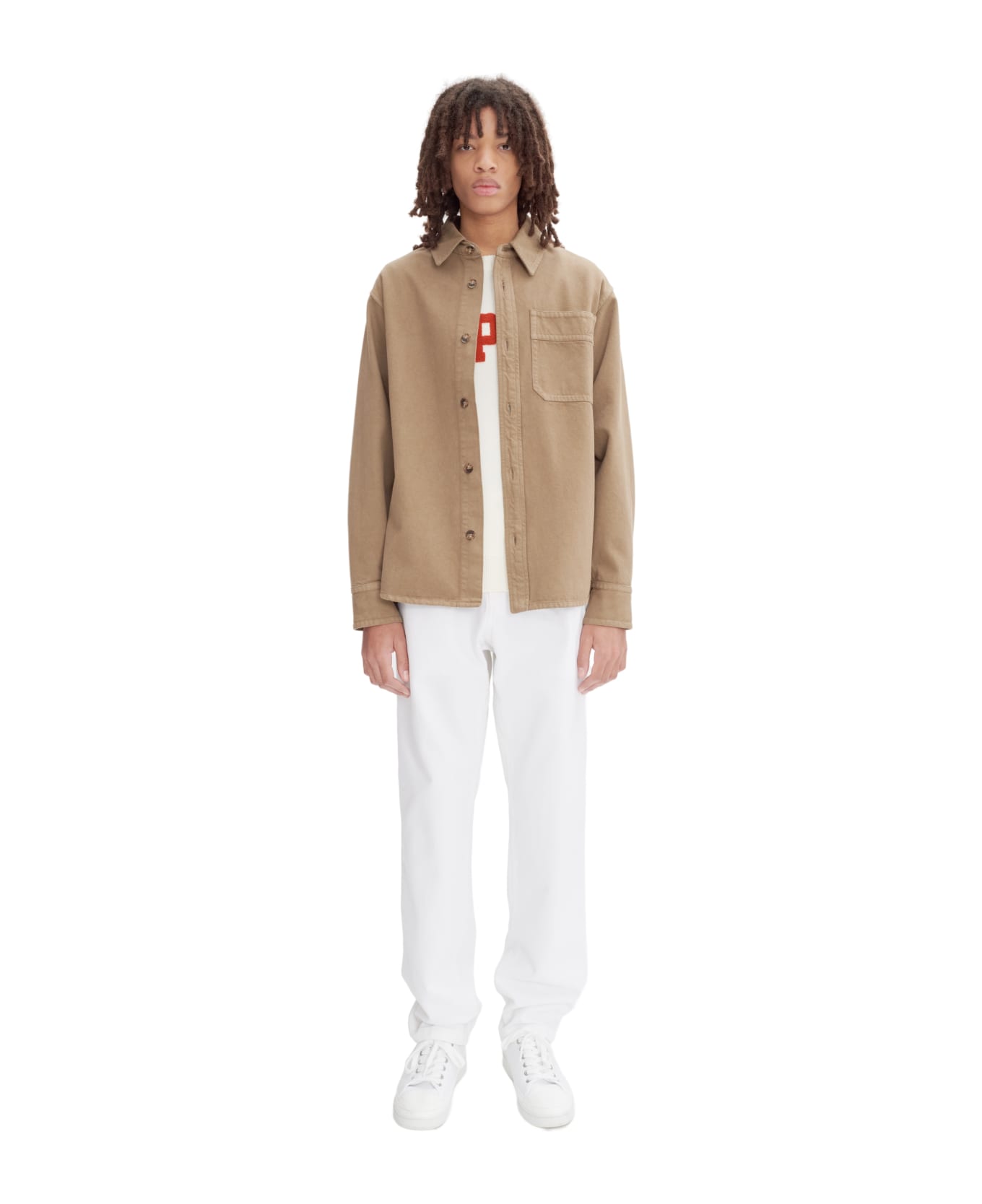 A.P.C. Surchemise Basile Brodee - Cac Marron Glace