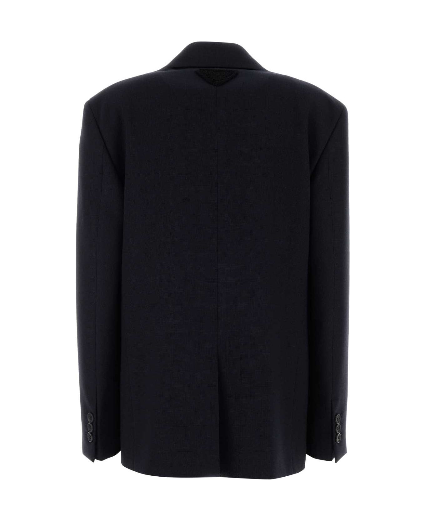Prada Midnight Blue Wool Blazer - BLEU