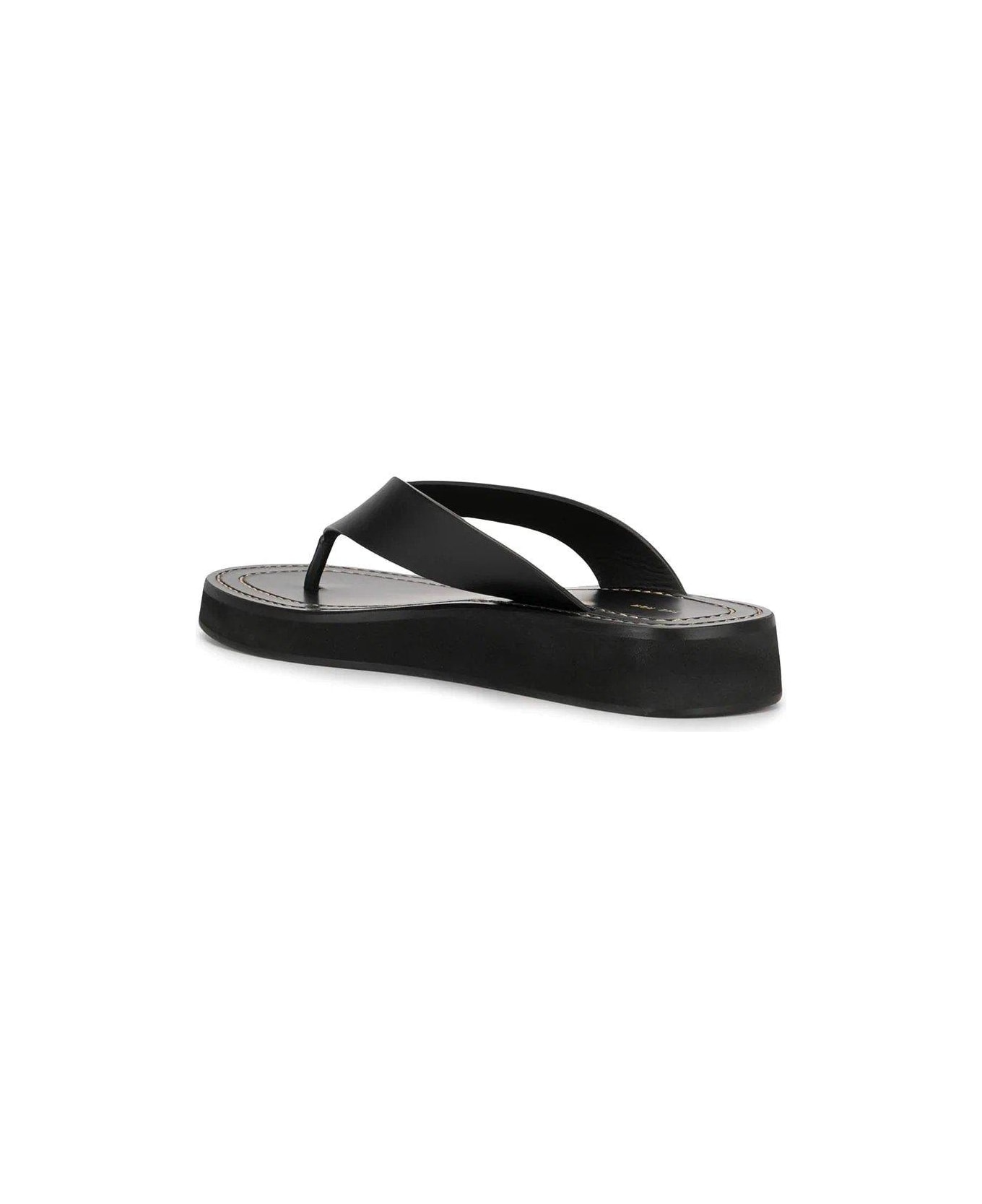 The Row Ginza Platform Sandals - BLACK