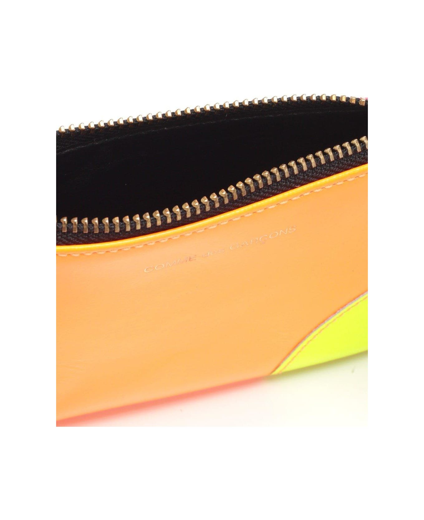 Comme des Garçons Wallet Super Fluo Coin Purse - Lo/p Light Orange Pink