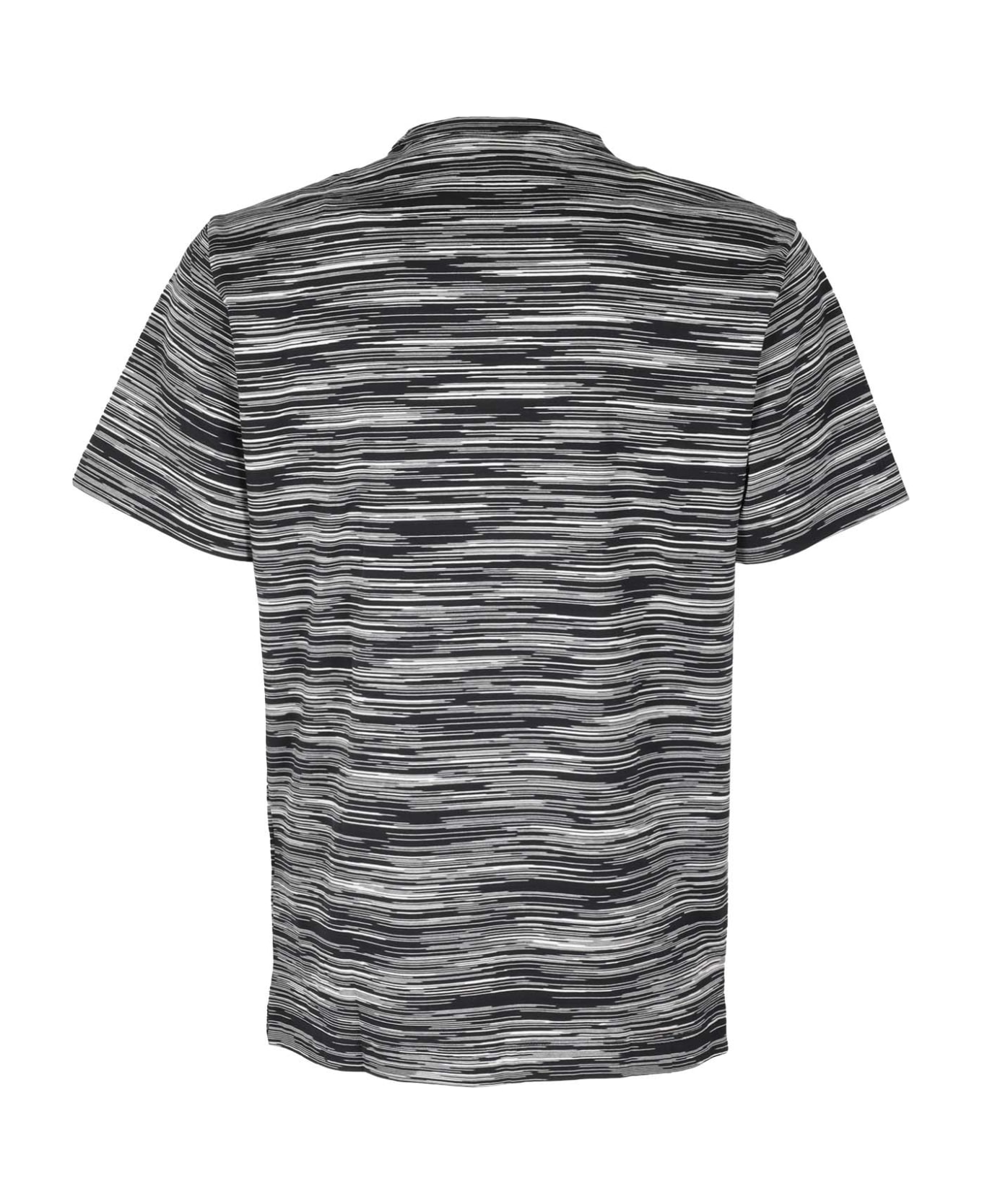 Missoni Embroidered Cotton T-shirt - B Black White