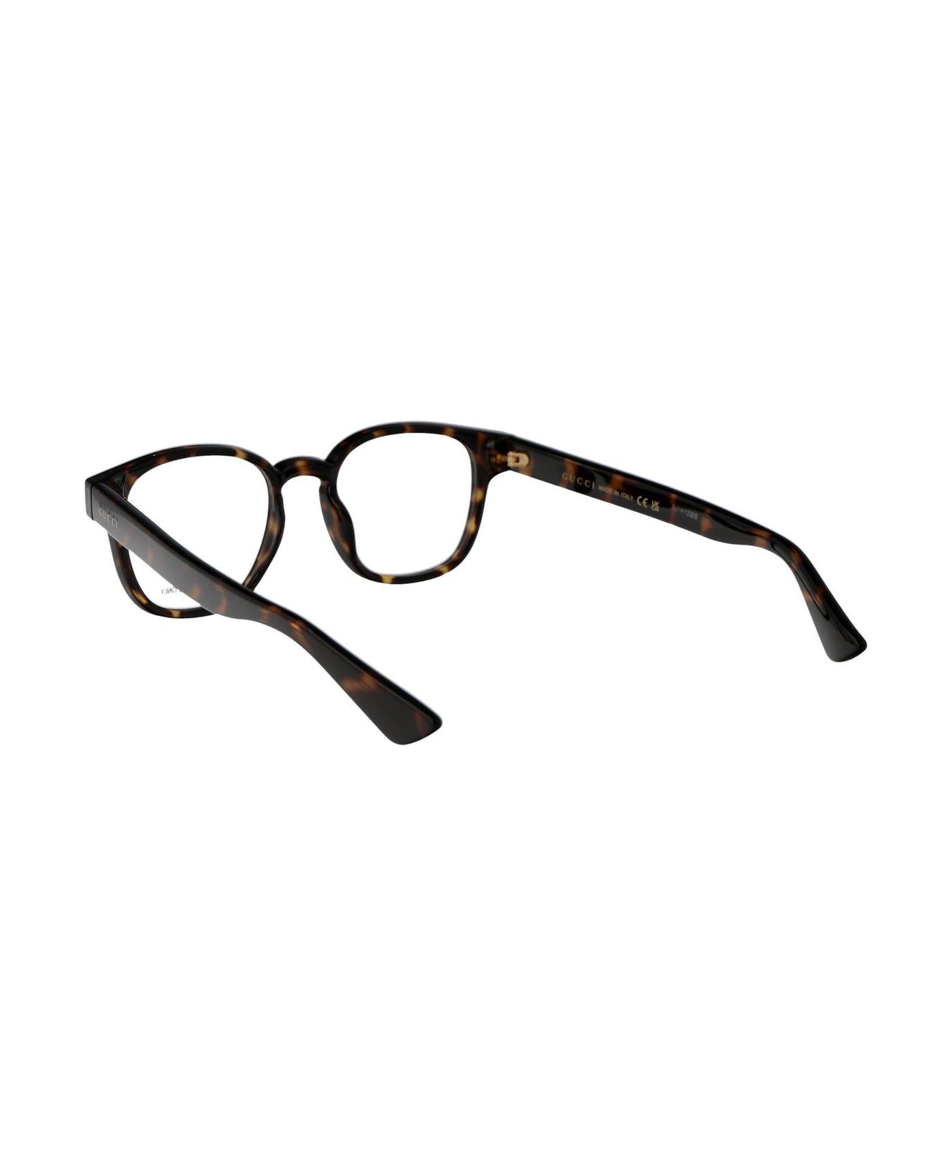 Gucci Eyewear Square Frame Glasses - HAVANA-HAVANA-TRANSPARENT