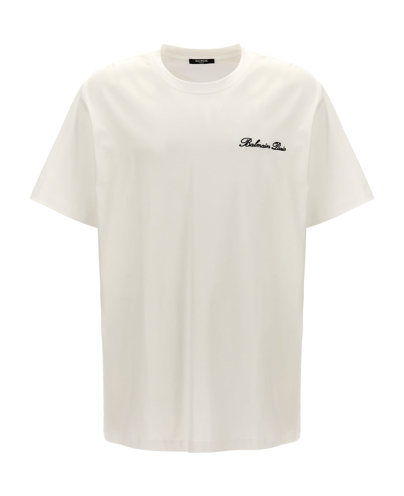 Balmain 'balmain Signature' T-shirt - White/Black