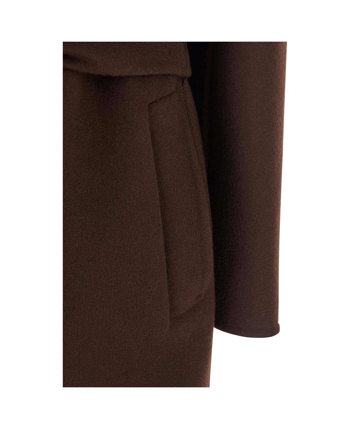 Gucci Brown Reversible Double-breasted Coat With Notched Revers And Belt In Wool Woman - Brown
