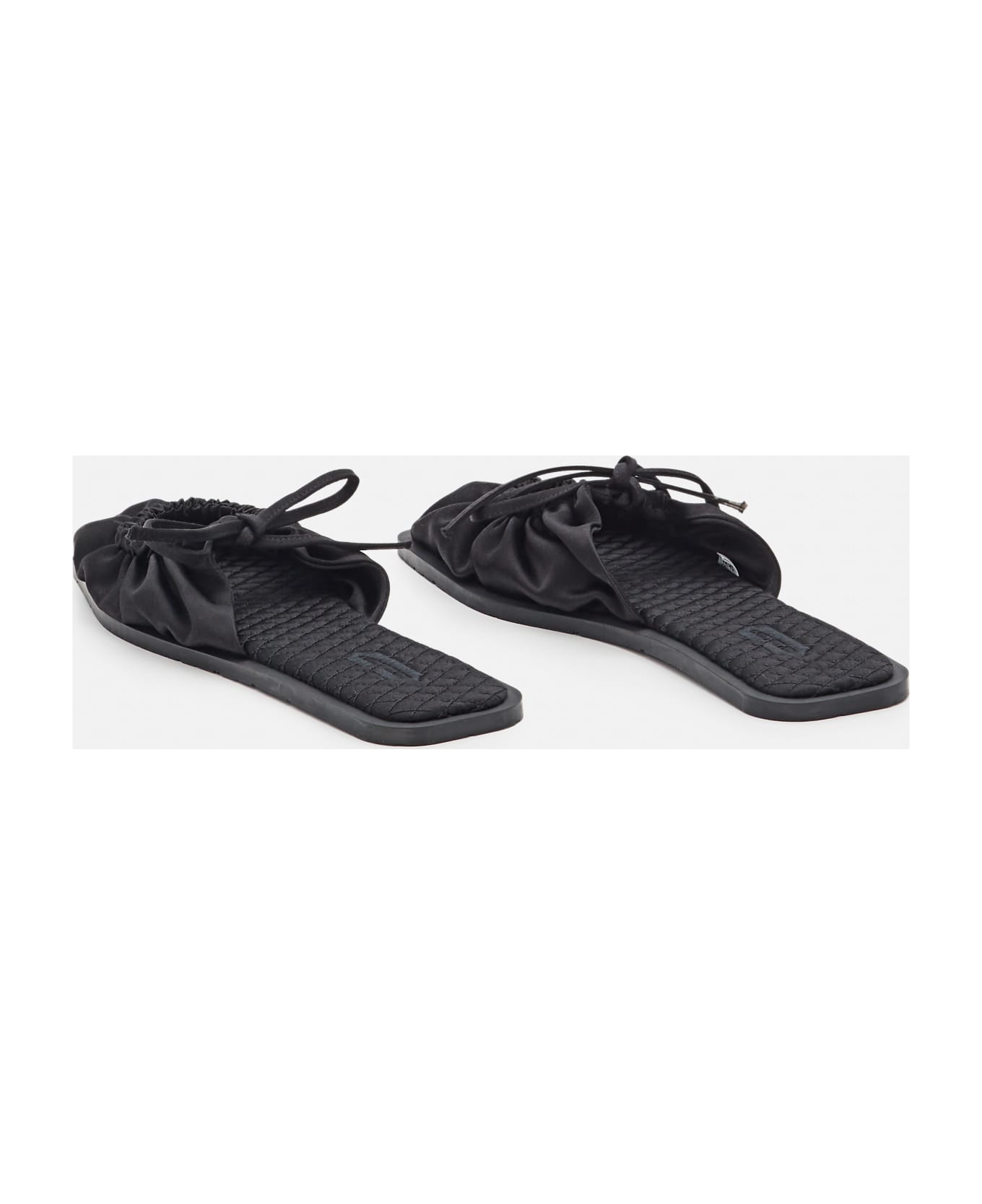 Carlotha Ray Eco Satin Slippers - Black