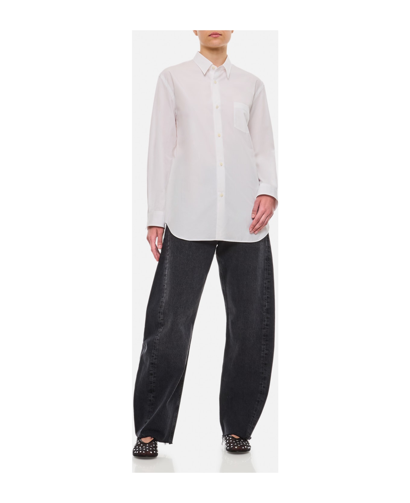 Junya Watanabe Cotton Single Pocket Shirt - White