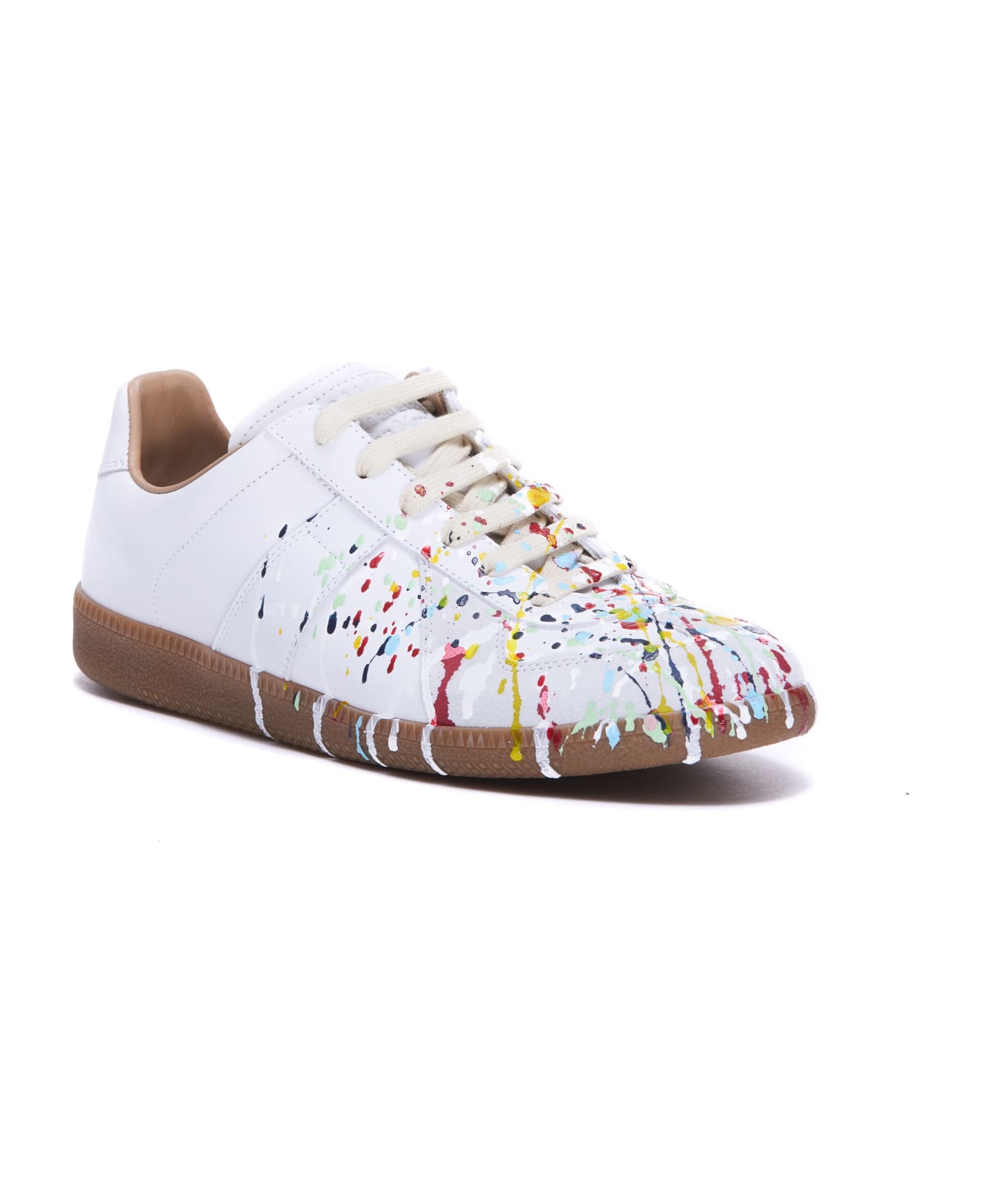 maison margiela paint drop sneakers