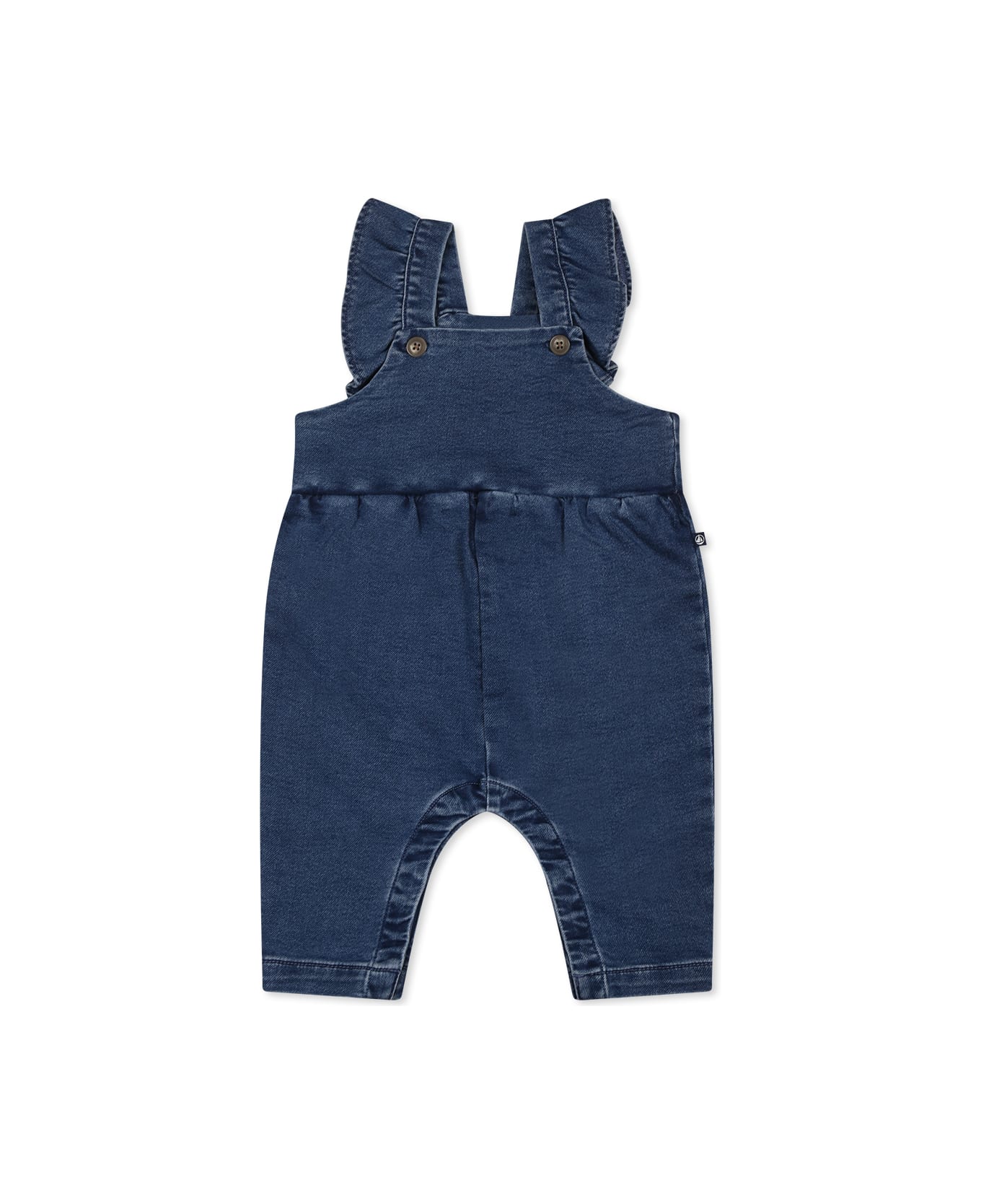 Petit Bateau Denim Dungarees For Baby Girl - Denim