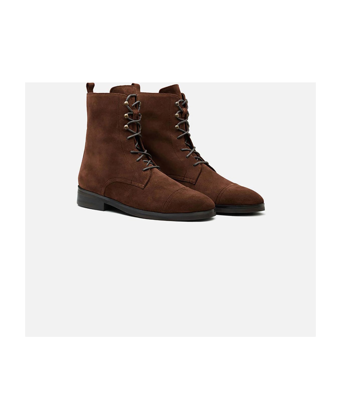 CB Made in Italy Dark Suede Boots Eva - Brown