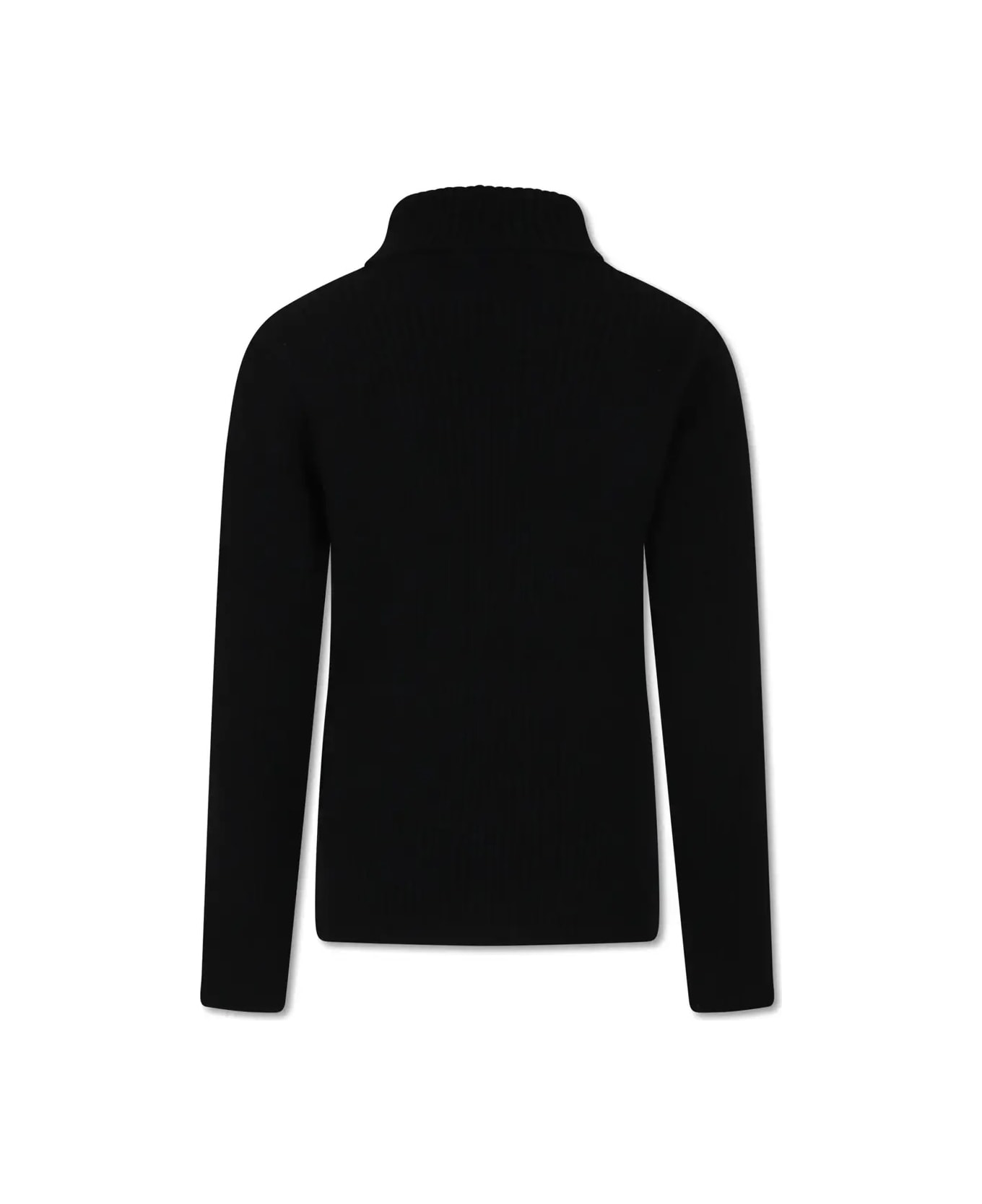 Pucci Black Turtleneck Sweater With Logo - Black ニットウェア＆スウェットシャツ