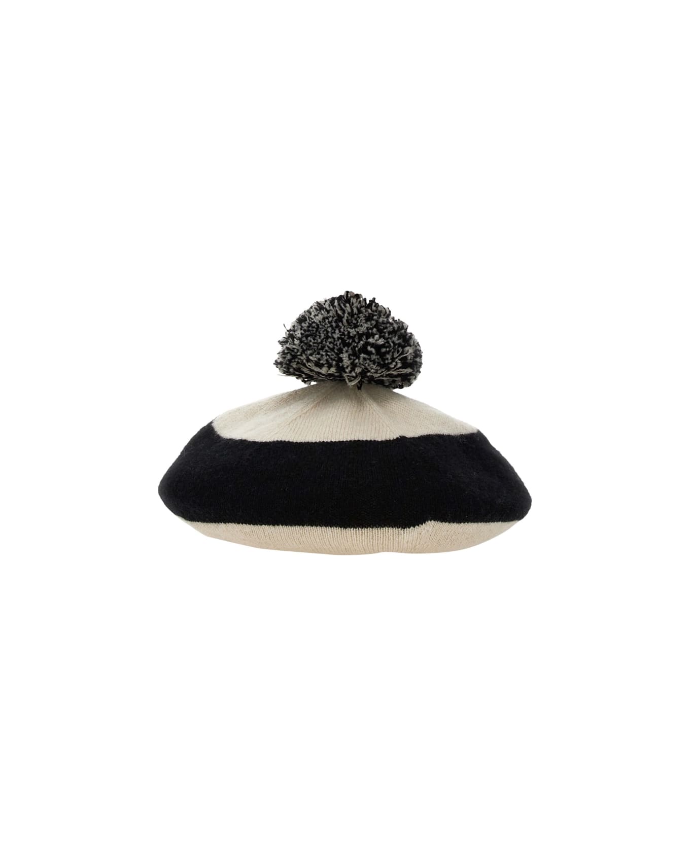 Margaret Howell Hat With Pom Pom - BLACK