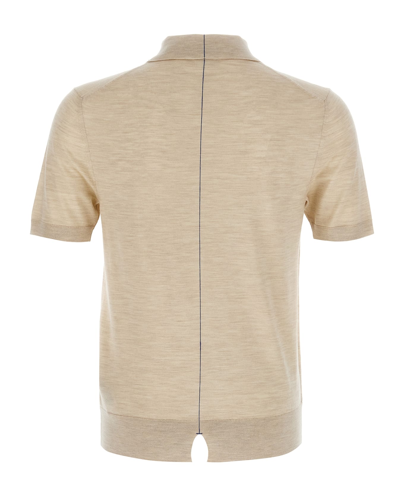 Burberry Wool Polo Shirt - Beige