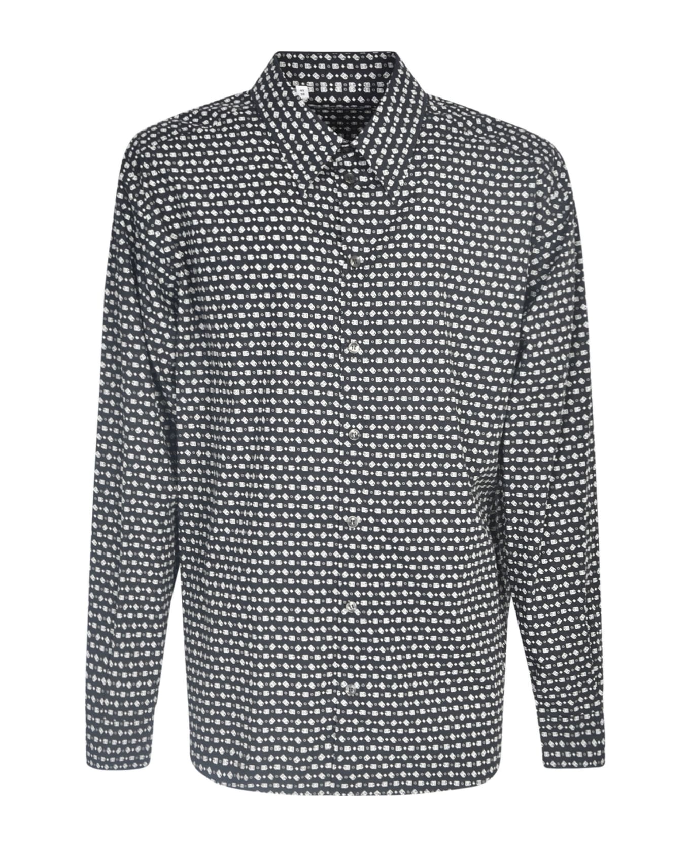 Dolce & Gabbana Monogram Long-sleeved Shirt - DG MICRO