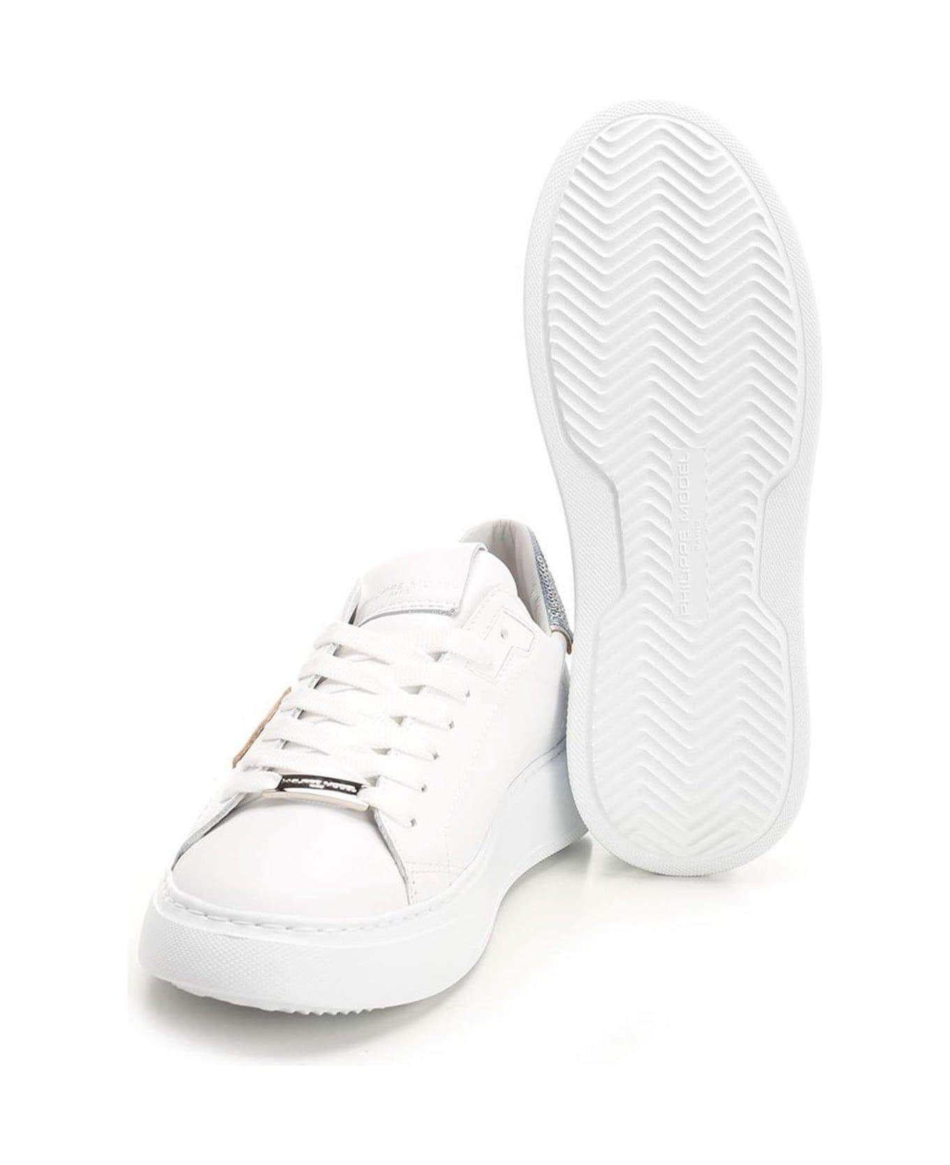 Philippe Model Temple Low-top Sneakers - WHITE, silver