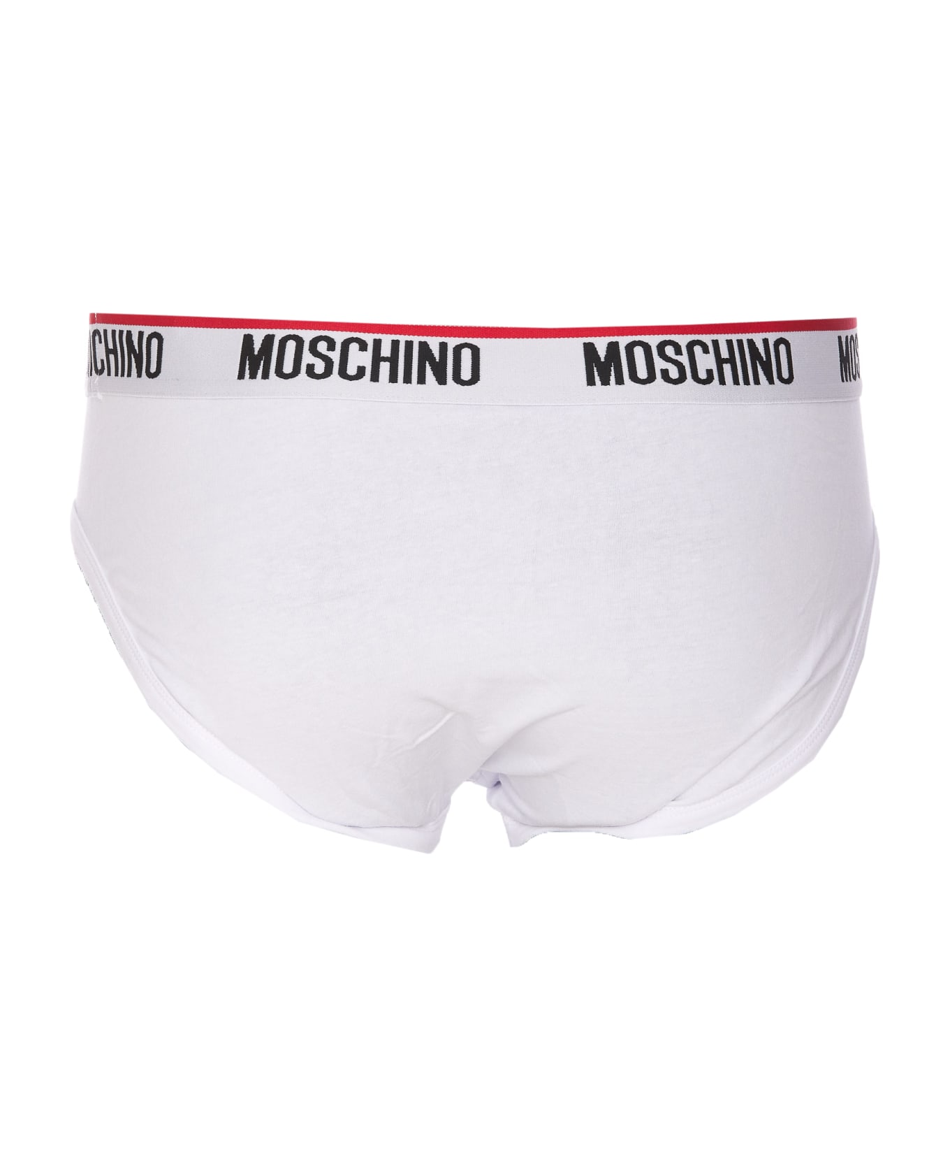 Moschino Bipack Logo Band Slip - White