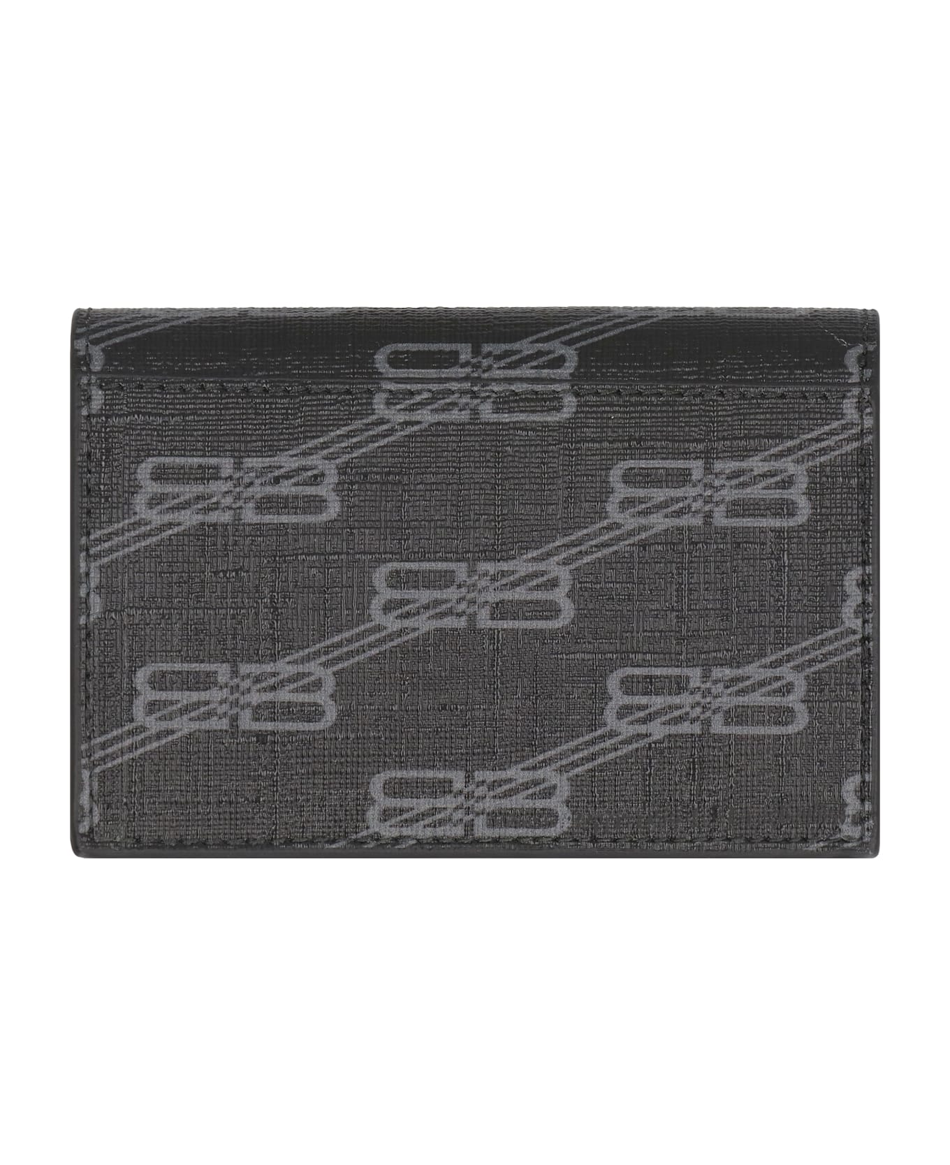 Balenciaga Coated Canvas Card Holder - BLACKGREY