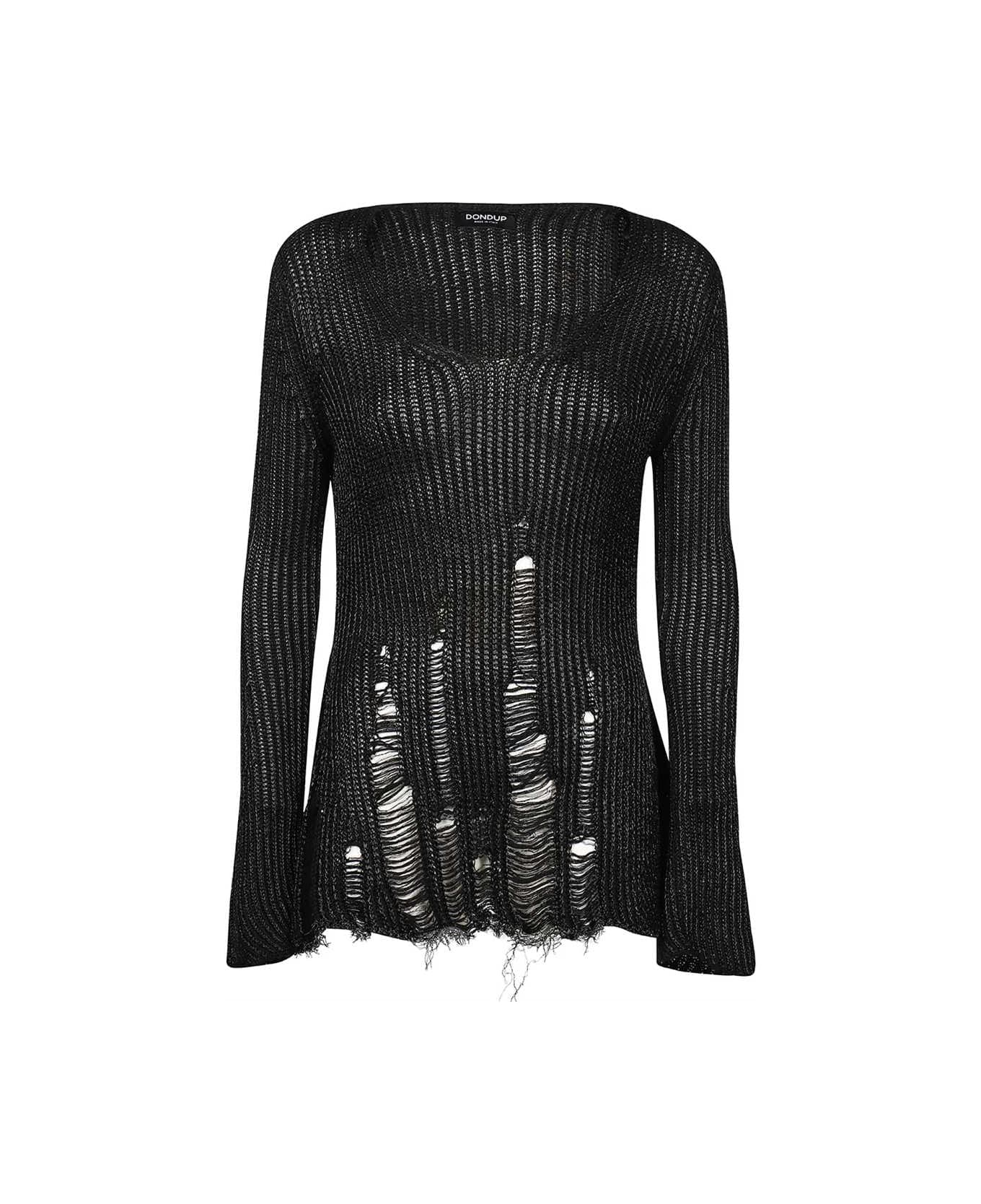 Dondup V-neck Sweater - black ニットウェア