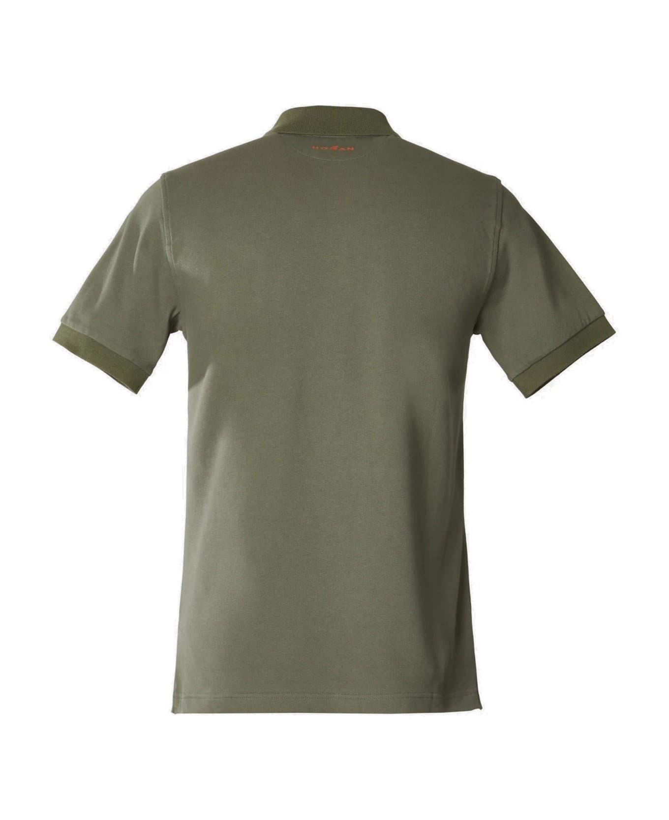 Hogan Logo Embroidered Polo Shirt - Salvia medio シャツ