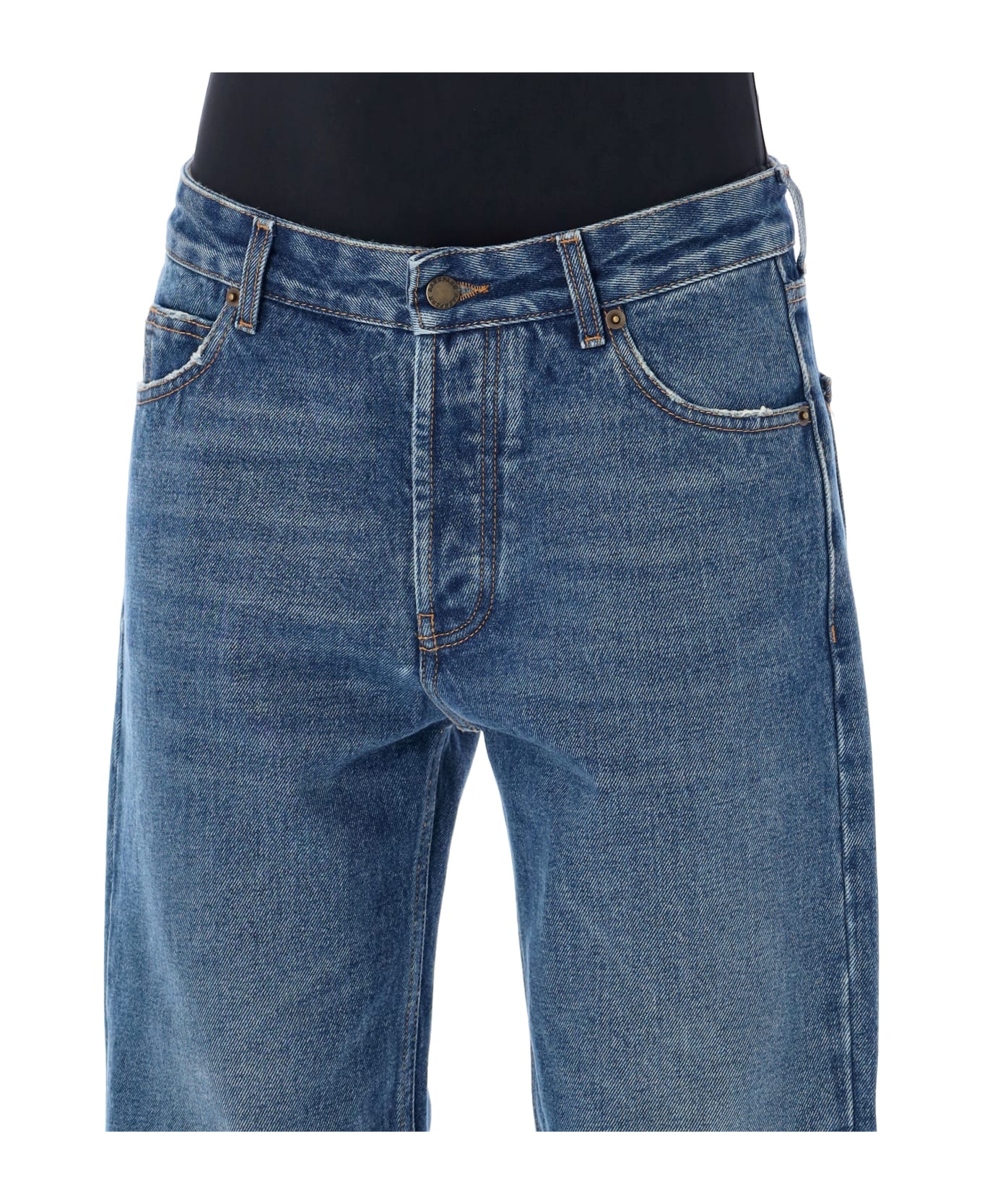 DARKPARK Liz Cropped Denim Jeans - MEDIUM WASH