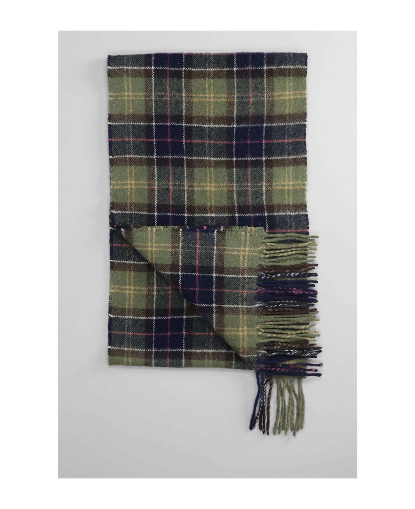 Barbour Tartan Fringed Scarf - Brown Classic