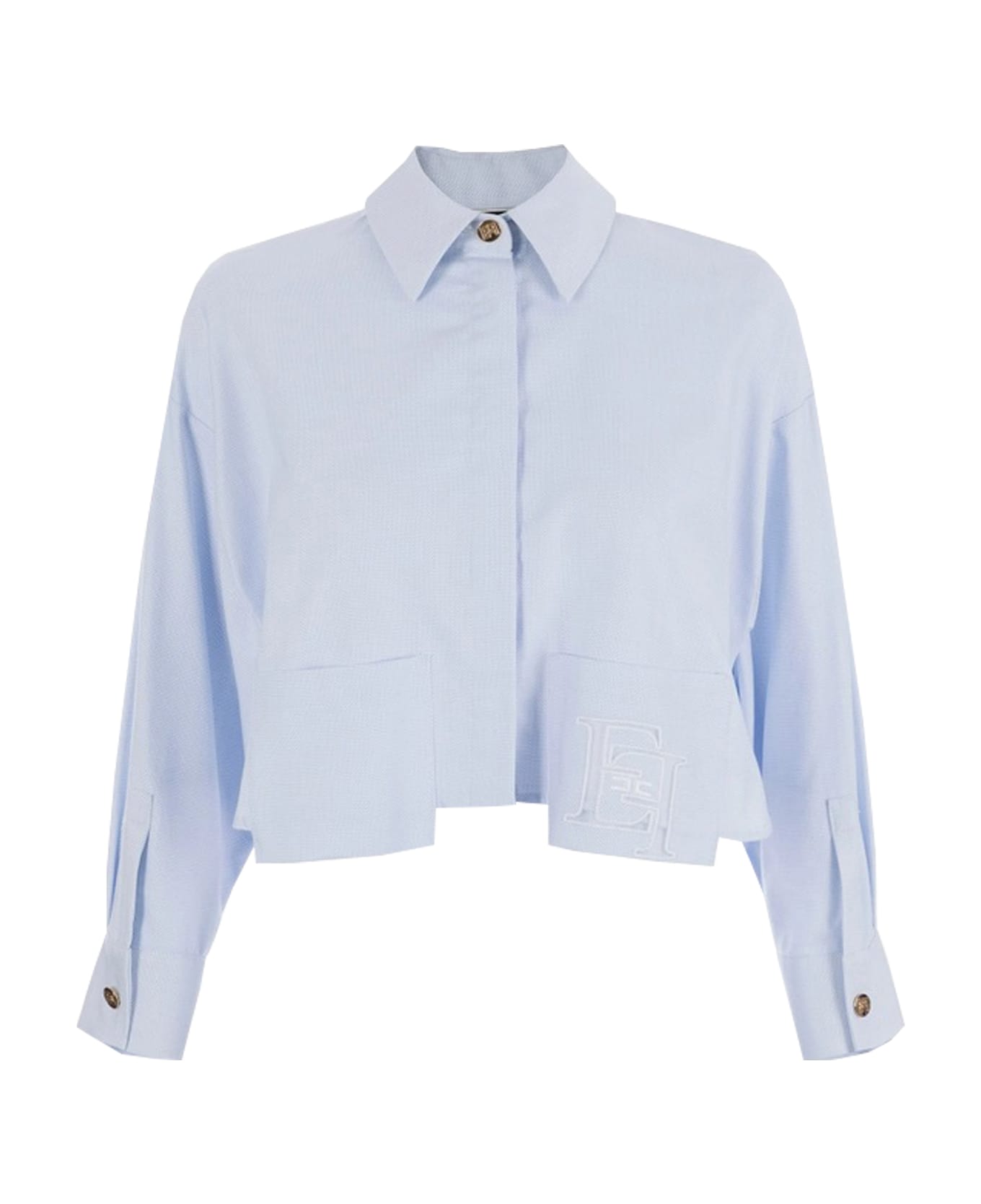 Elisabetta Franchi Long Sleeve Shirt - Light blue
