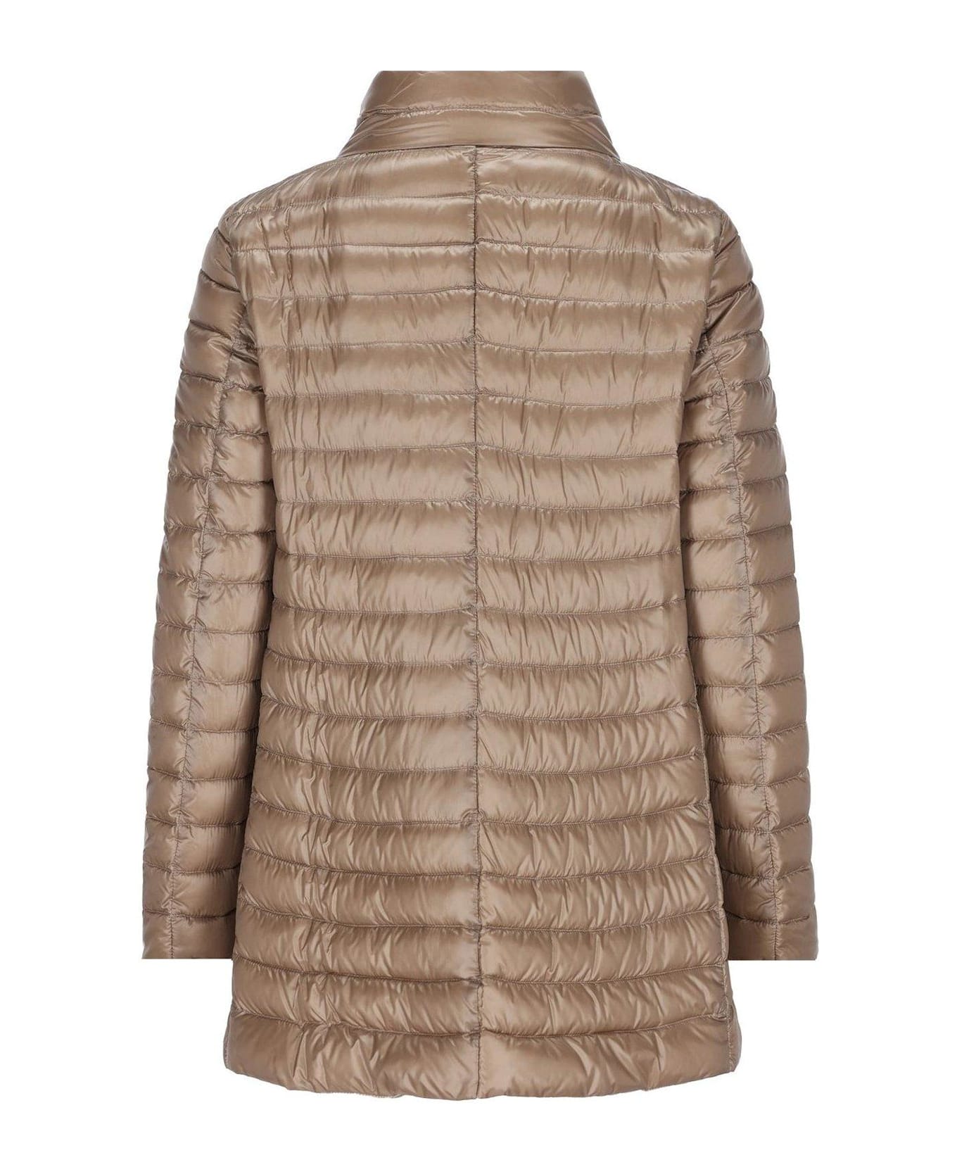 Herno Reversible Button-up Down Jacket - Tortora Chantilly
