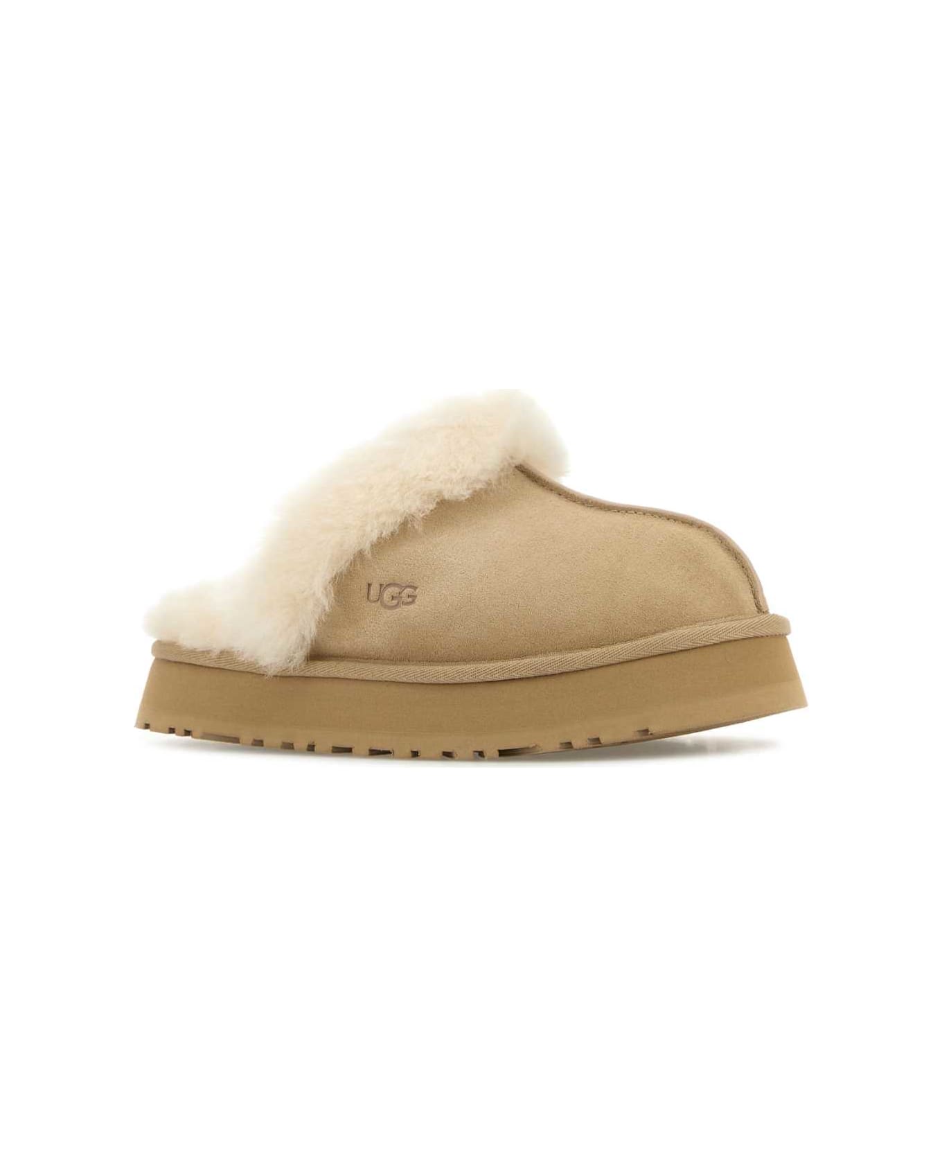 UGG Sand Suede Disquette Slippers - SAN