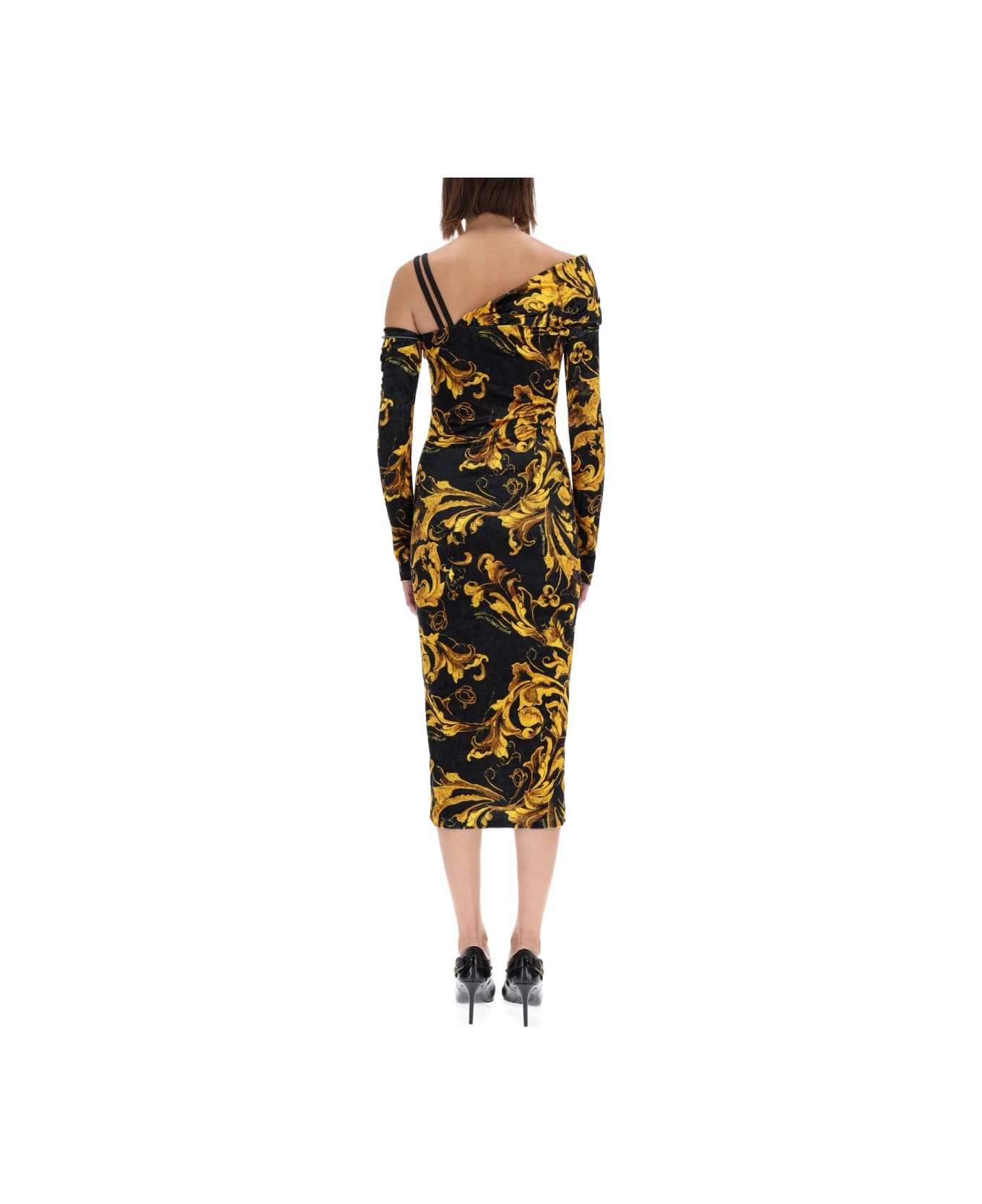 Versace Jeans Couture "porcelain Baroque" Print Dress - MULTICOLOUR