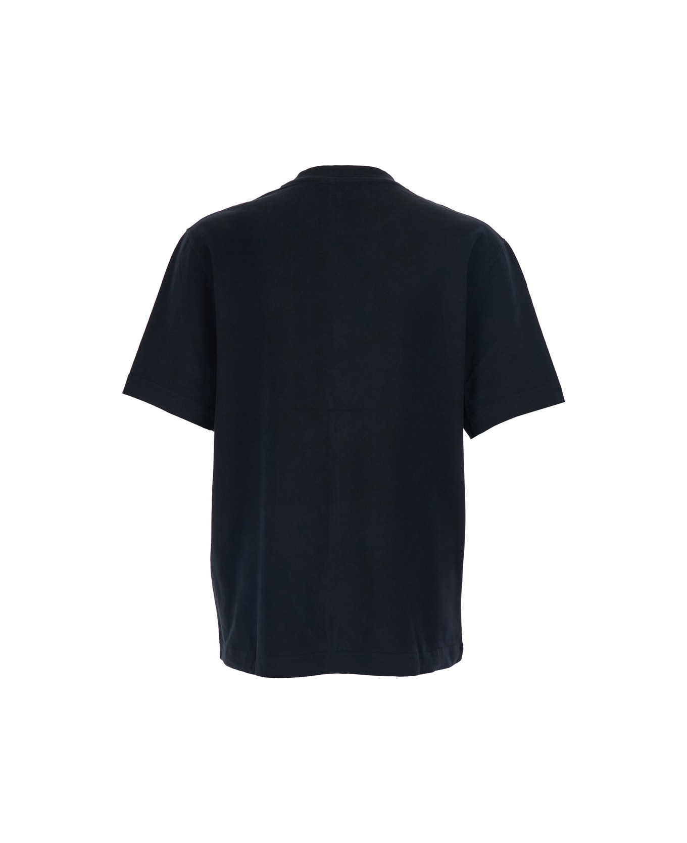 Jacquemus 
le T-shirt Gros Grain
 Black T-shirt With Logo Patch On The Front In Cotton Man - Black