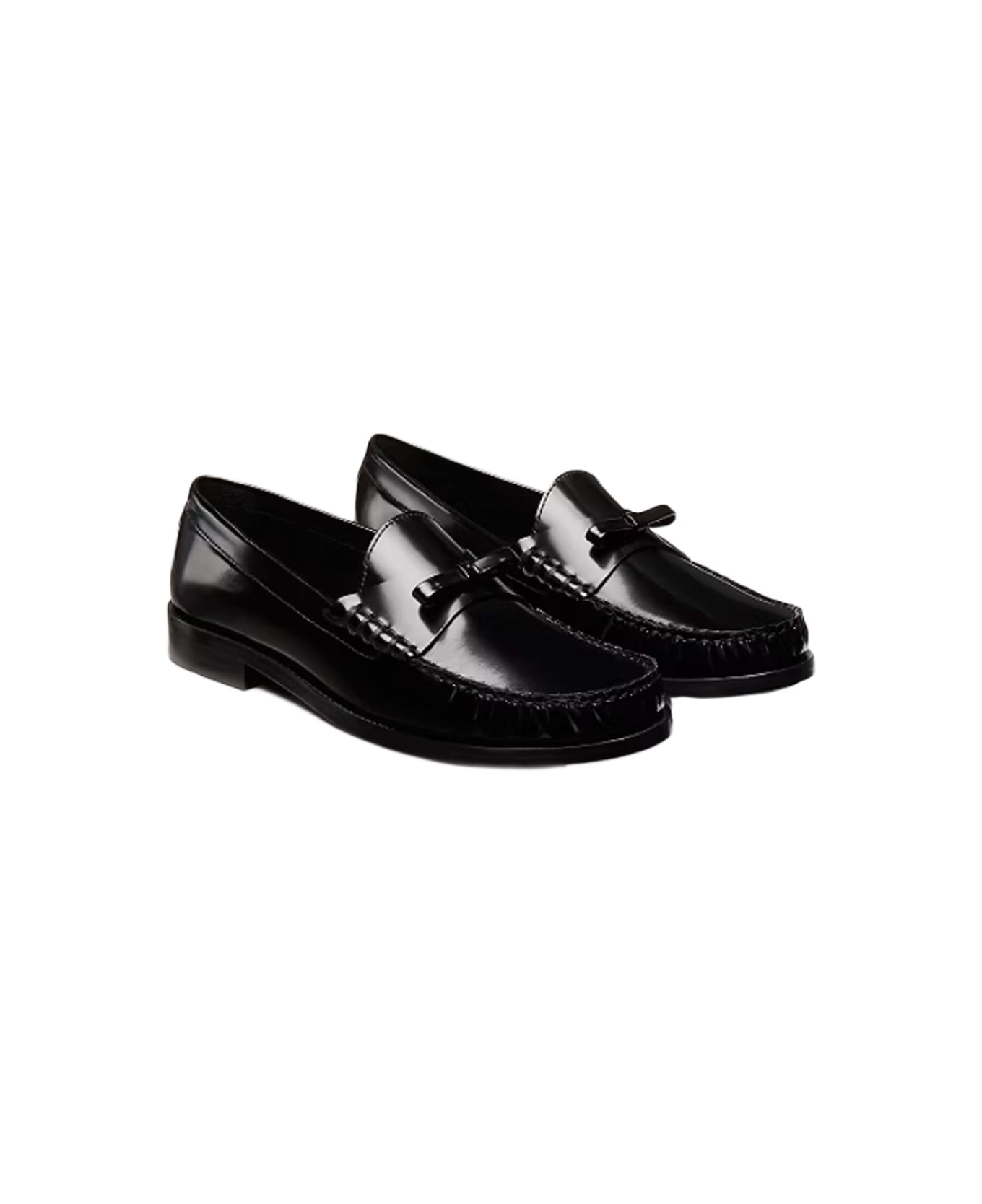 Stuart Weitzman ''tish Bow'' Mocassin - Black