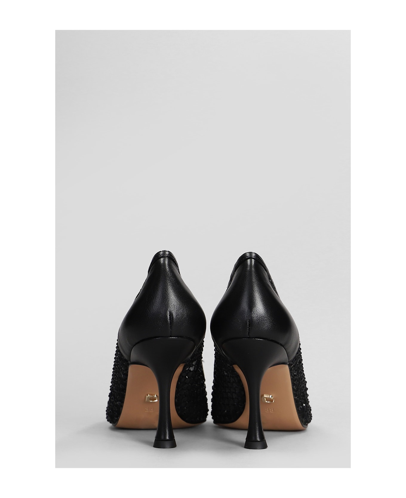 Lola Cruz Gilda Pump 80 Pumps In Black Leather - black