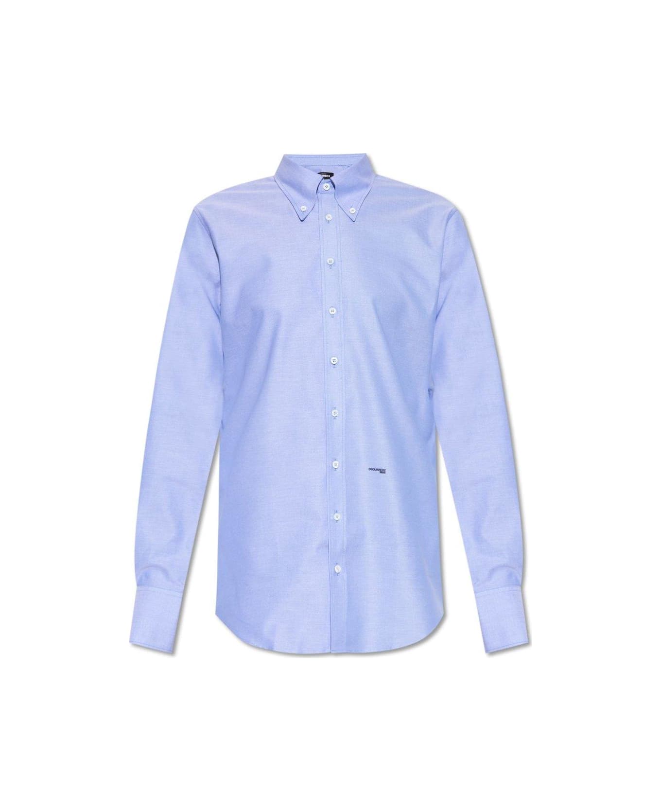 Dsquared2 Long-sleeved Button-up Shirt - Light blue
