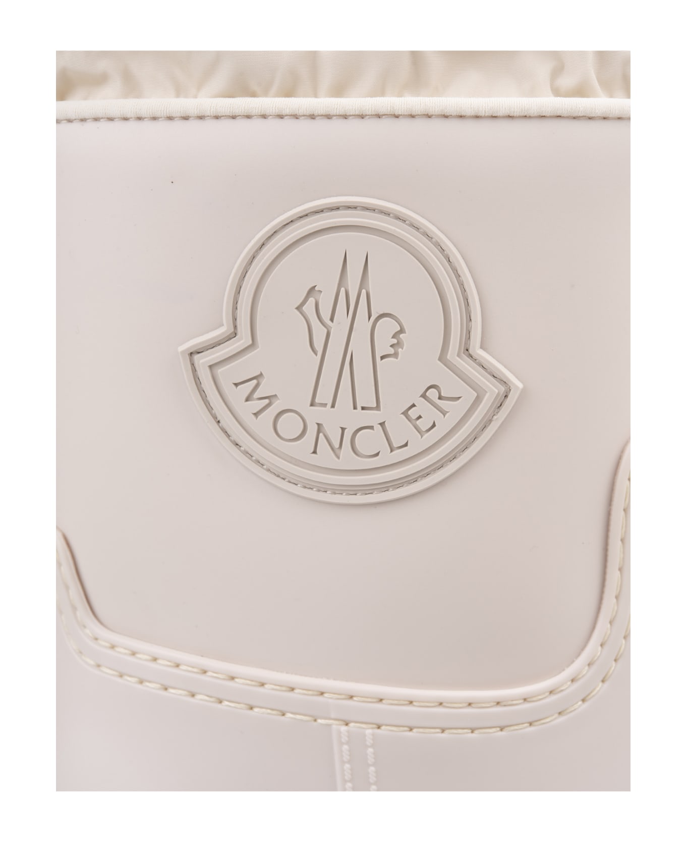 Moncler White Kicktream Rain Ankle Boots | italist