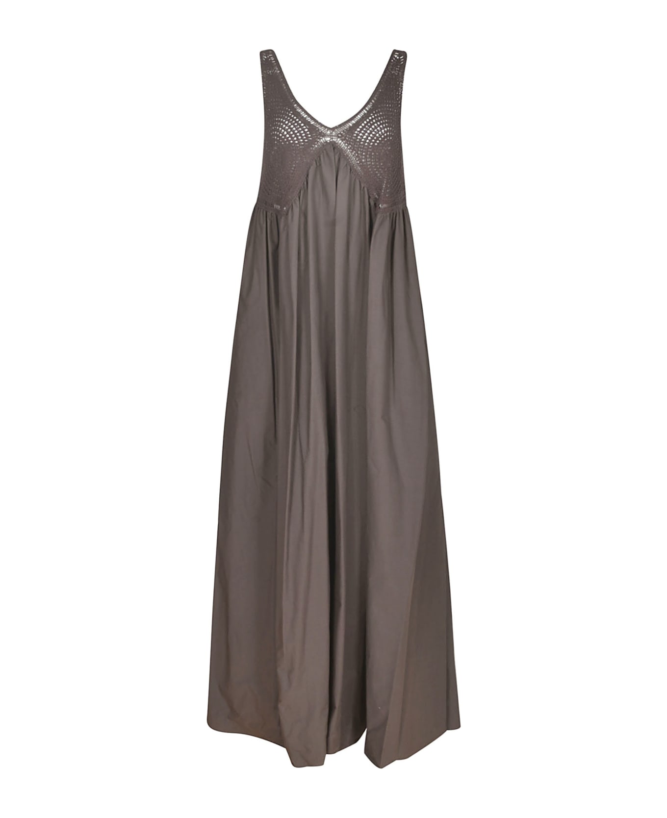 Parosh Crochet Detail Long Dress - Brown ワンピース＆ドレス