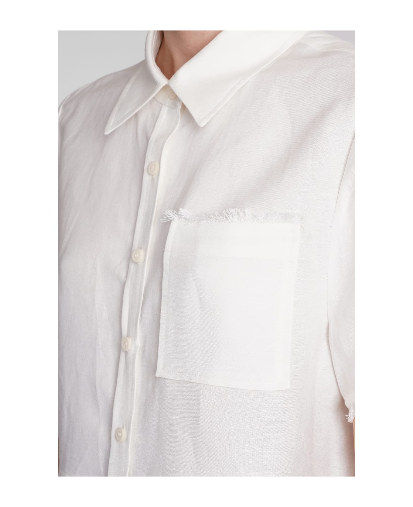 Simkhai Solange Shirt In White Linen - white シャツ