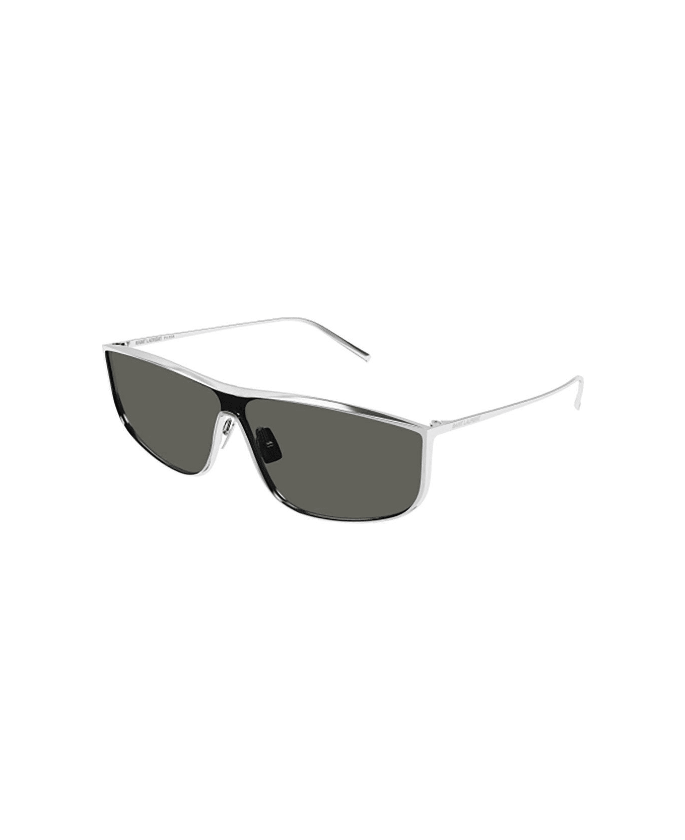 Saint Laurent Eyewear Sl 605 Luna Rectangular Frame Sunglasses - 001 silver silver grey サングラス