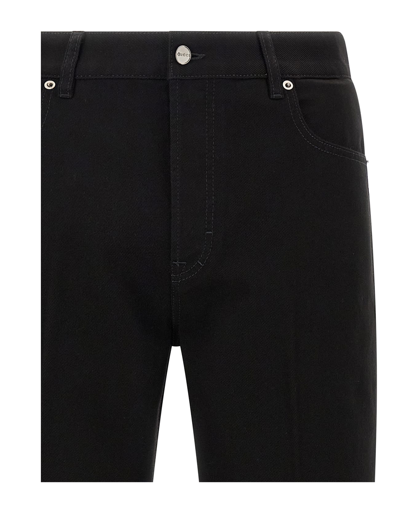 Gucci 
morsetto
 Cropped Jeans - Black  