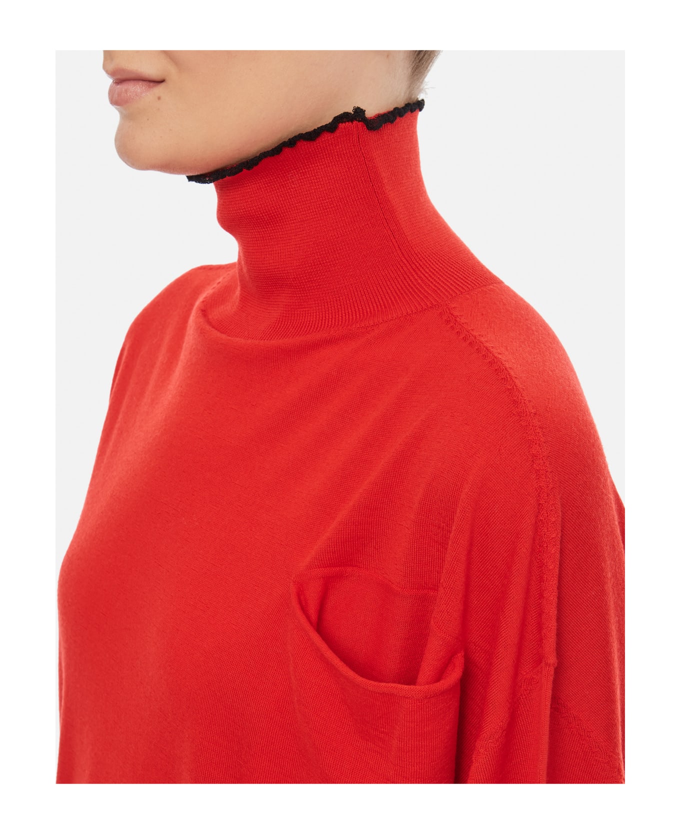 Quira Rollneck Wool Sweater - Red ニットウェア