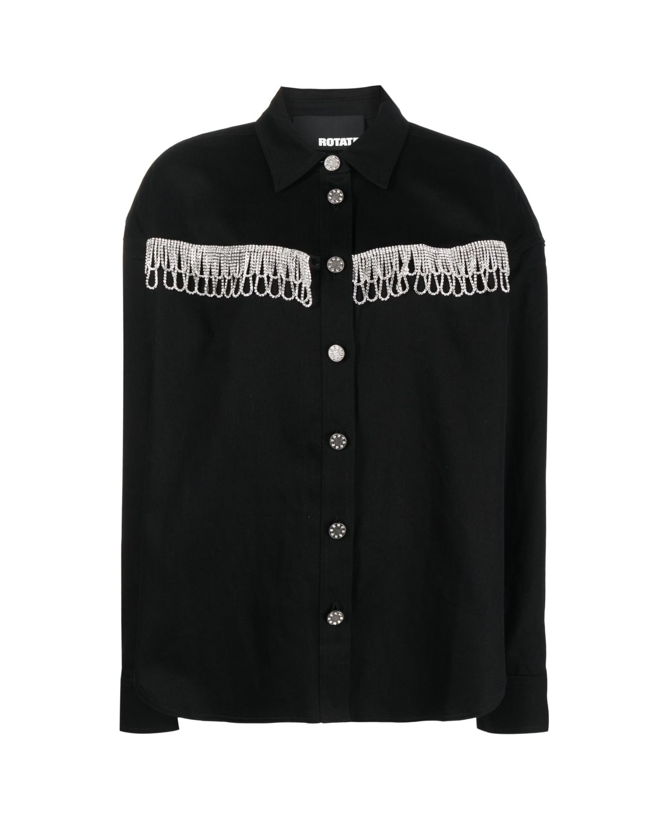 Rotate by Birger Christensen Twill Oversized Shirt - Black