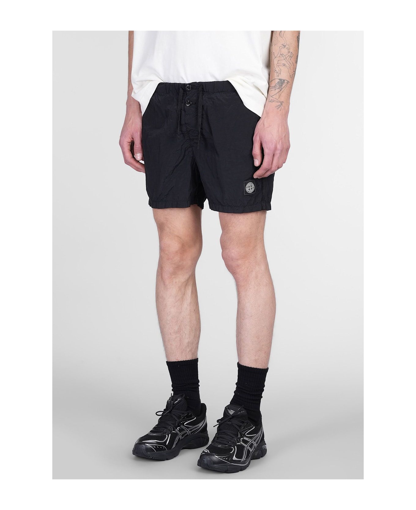 Stone Island Beachwear In Black Polyamide - black
