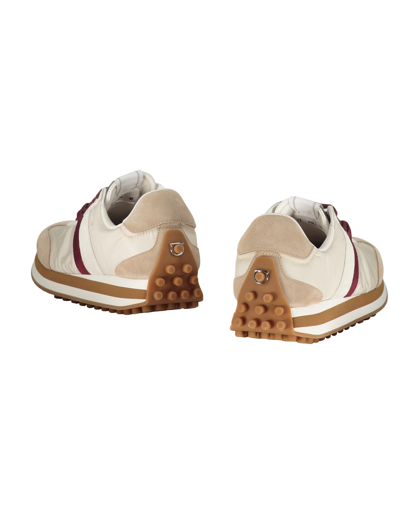 Ferragamo Fabric Low-top Sneakers - Ivory