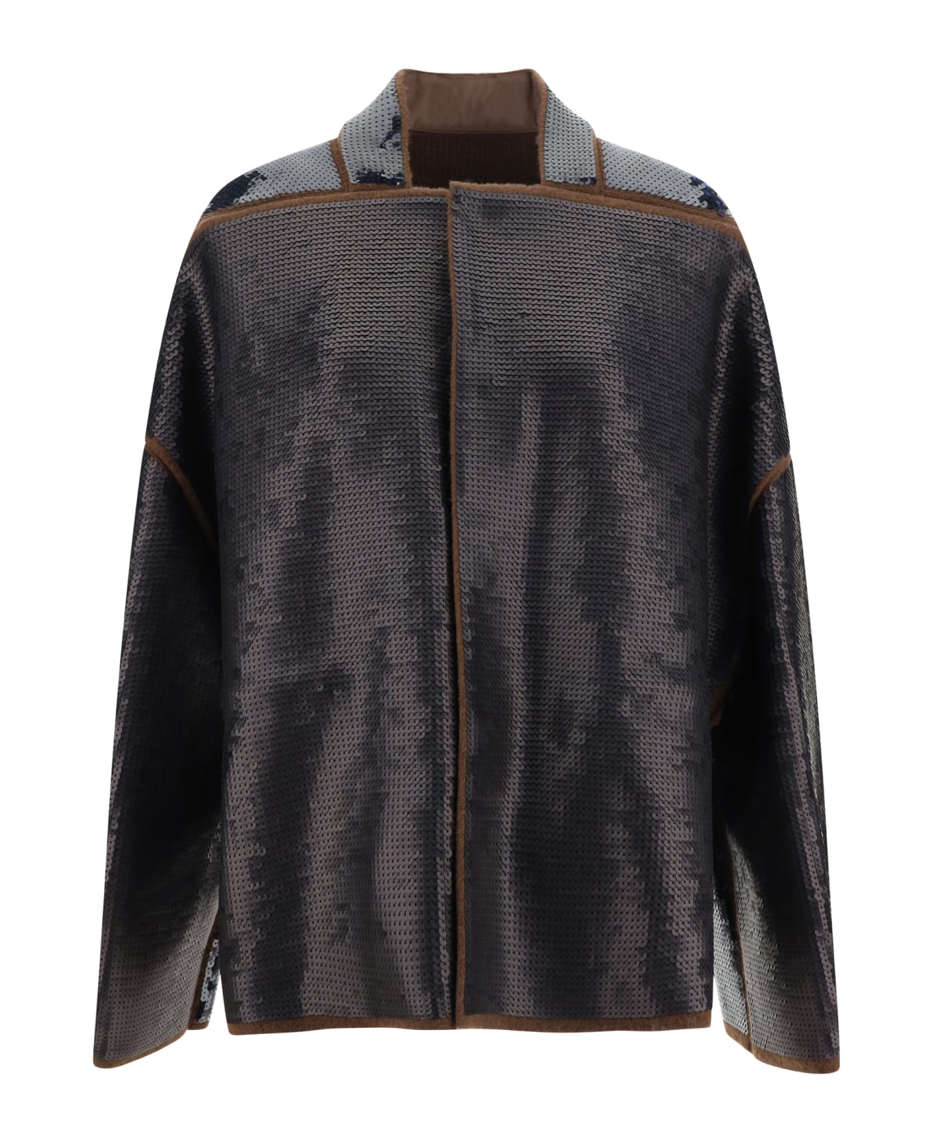 Rick Owens Sail Jacket - Brown/blackmatte/black Shiny