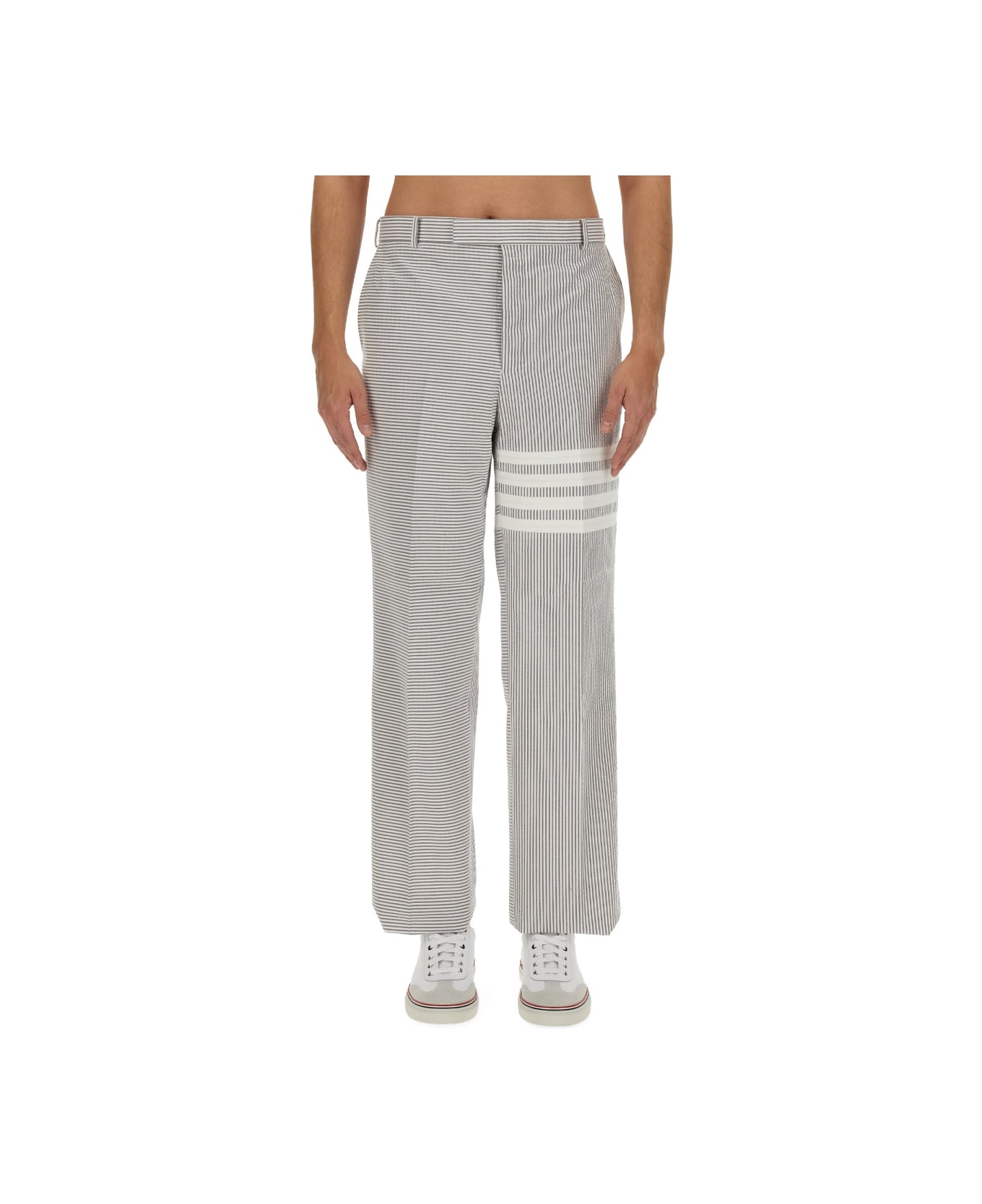 Thom Browne Striped Pants - MED GREY