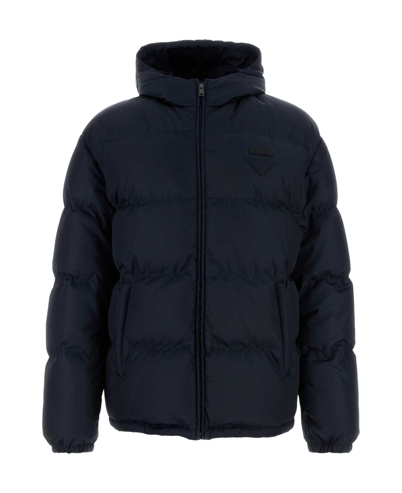Prada Navy Blue Re-nylon Down Jacket - BLU