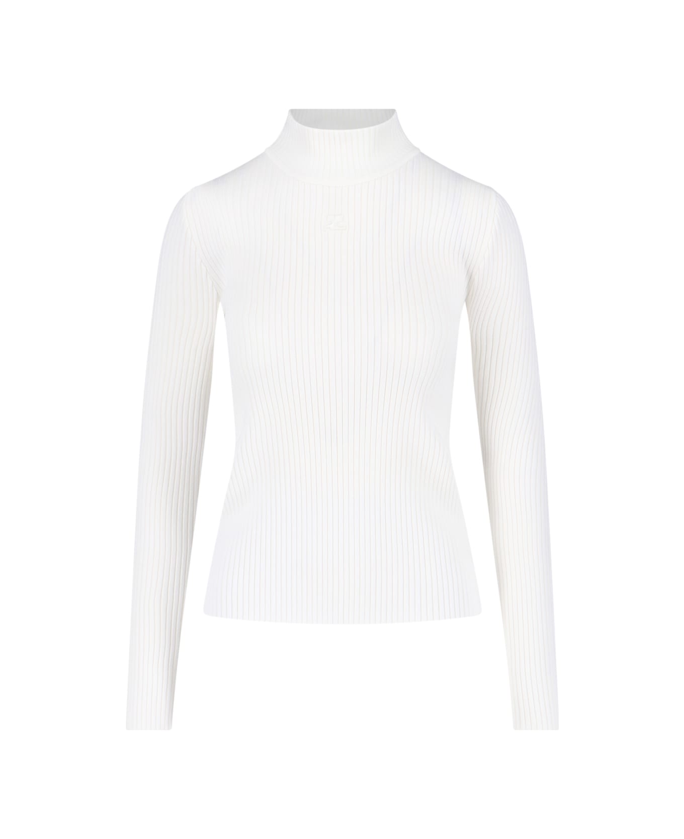 Courrèges Logo Turtleneck Sweater - red