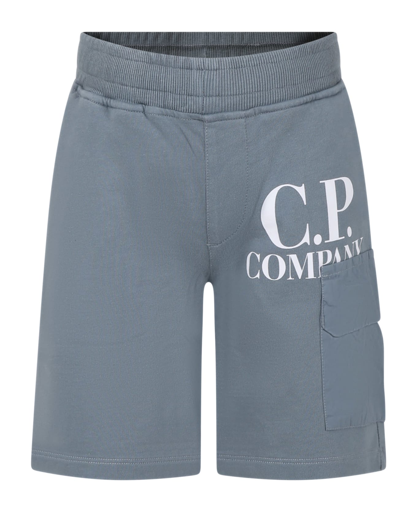 C.P. Company Undersixteen Gray Trousers For Boy With Logo - Grey