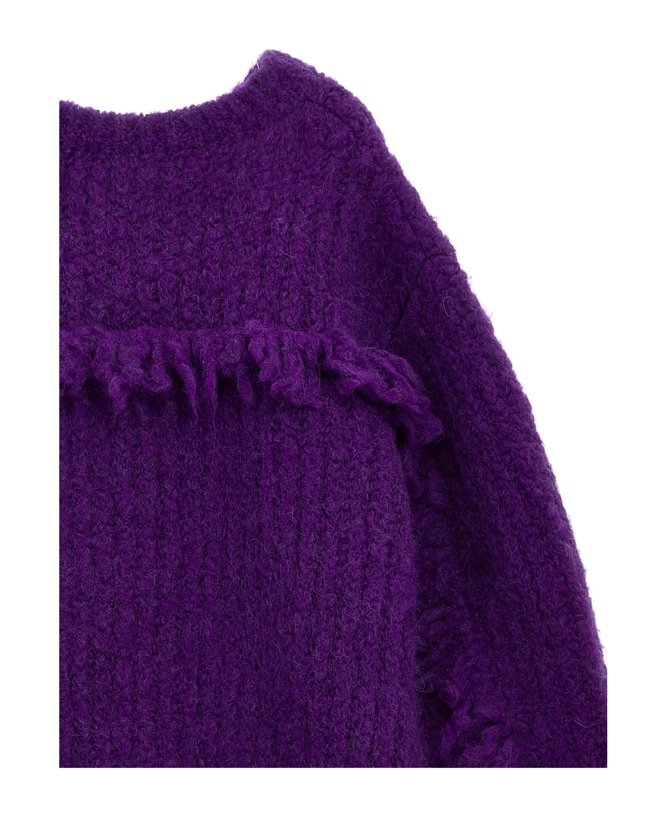 Douuod Fringed Sweater - Purple ニットウェア＆スウェットシャツ