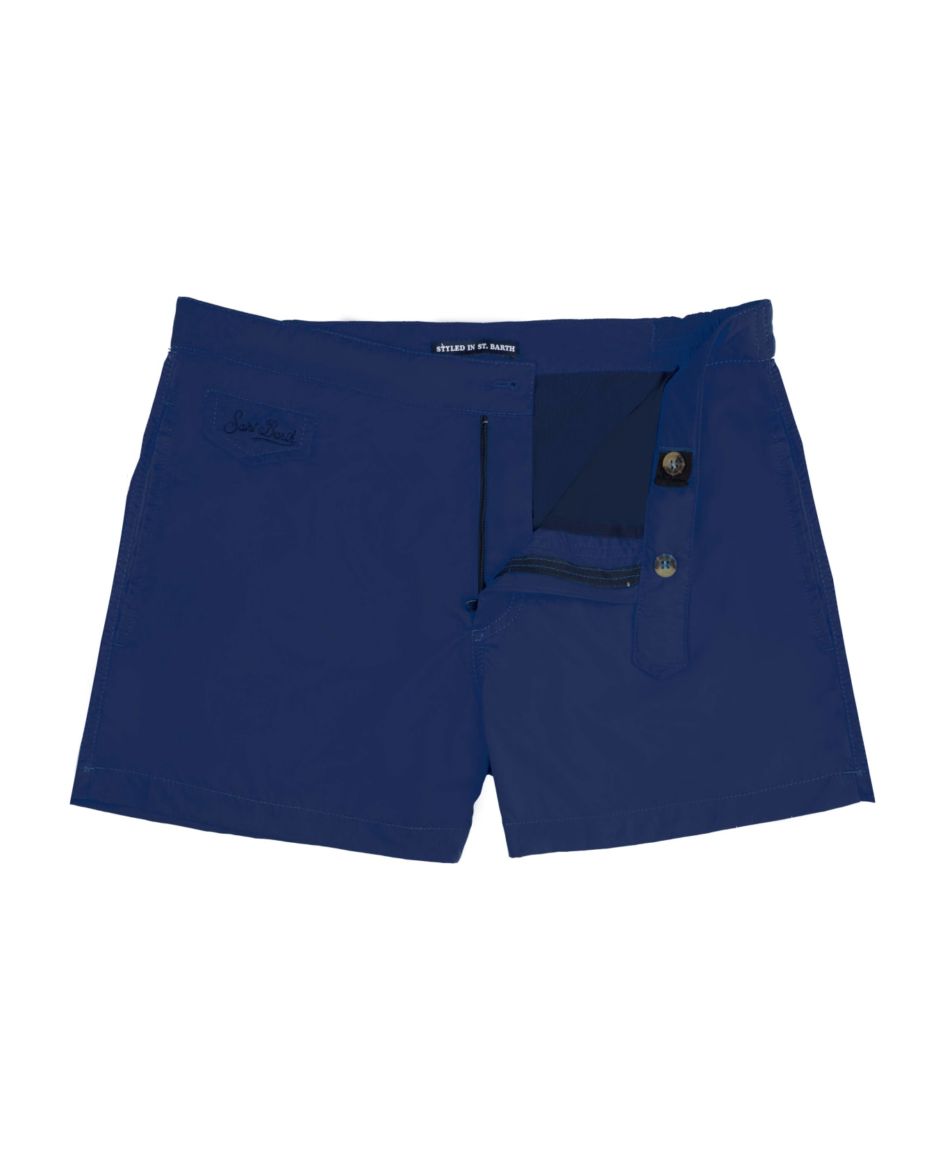 MC2 Saint Barth Navy Blue Man Swim Shorts - BLUE スイムトランクス
